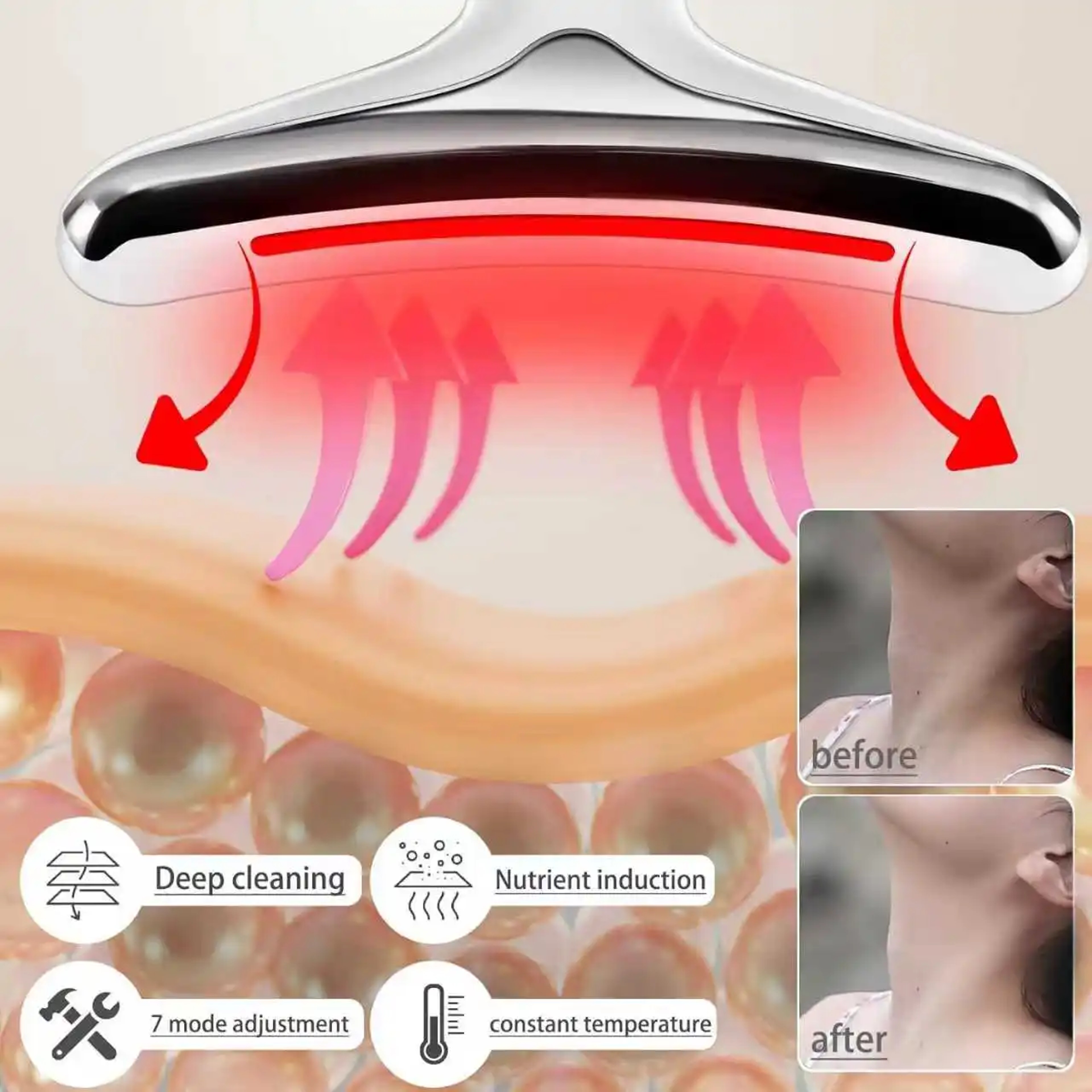 Multifunctional LED Face Neck Massager for Home Skin Care – view 6