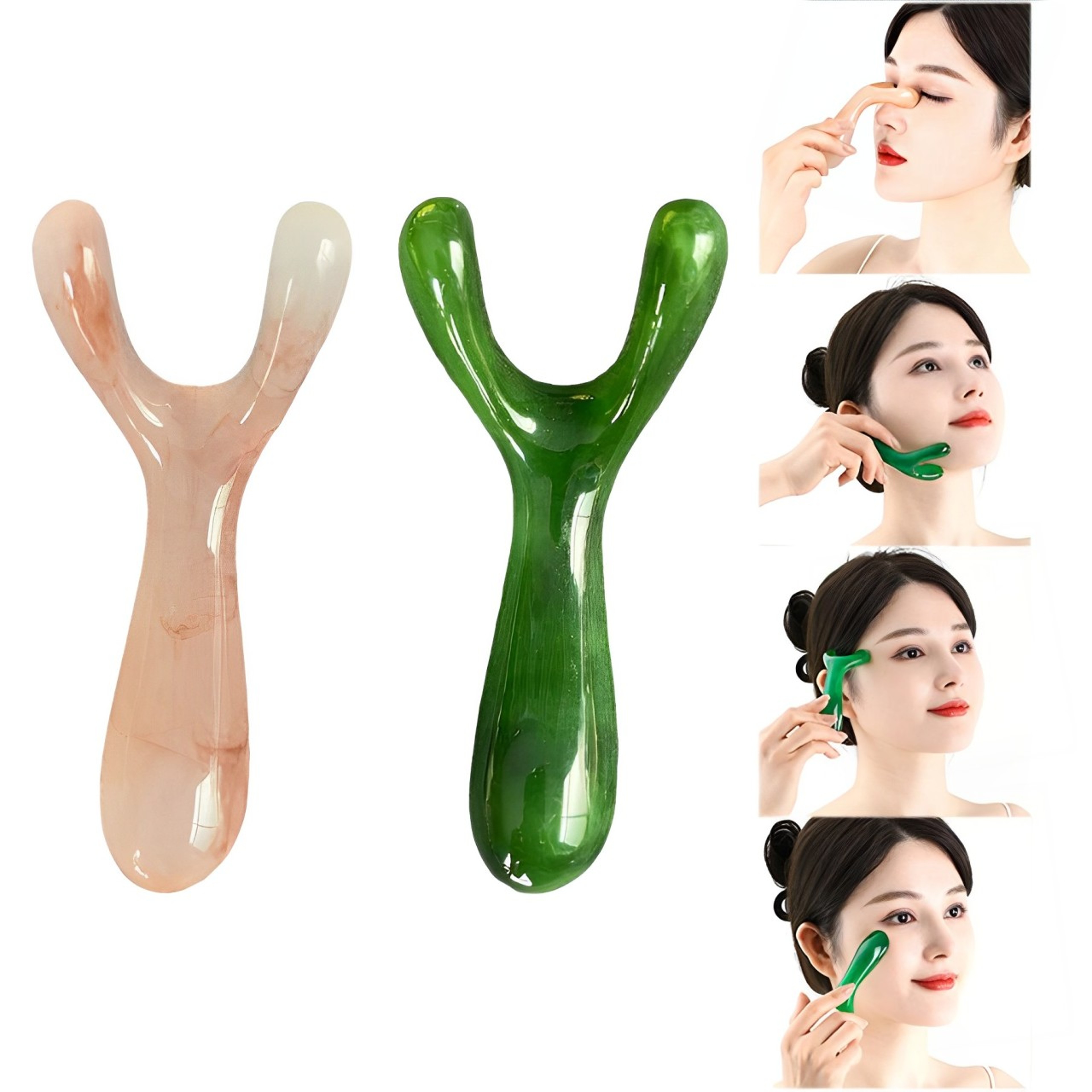 Resin Face Lifting Scraping Massage Tool for Nose & Puffiness Reduction – view 1