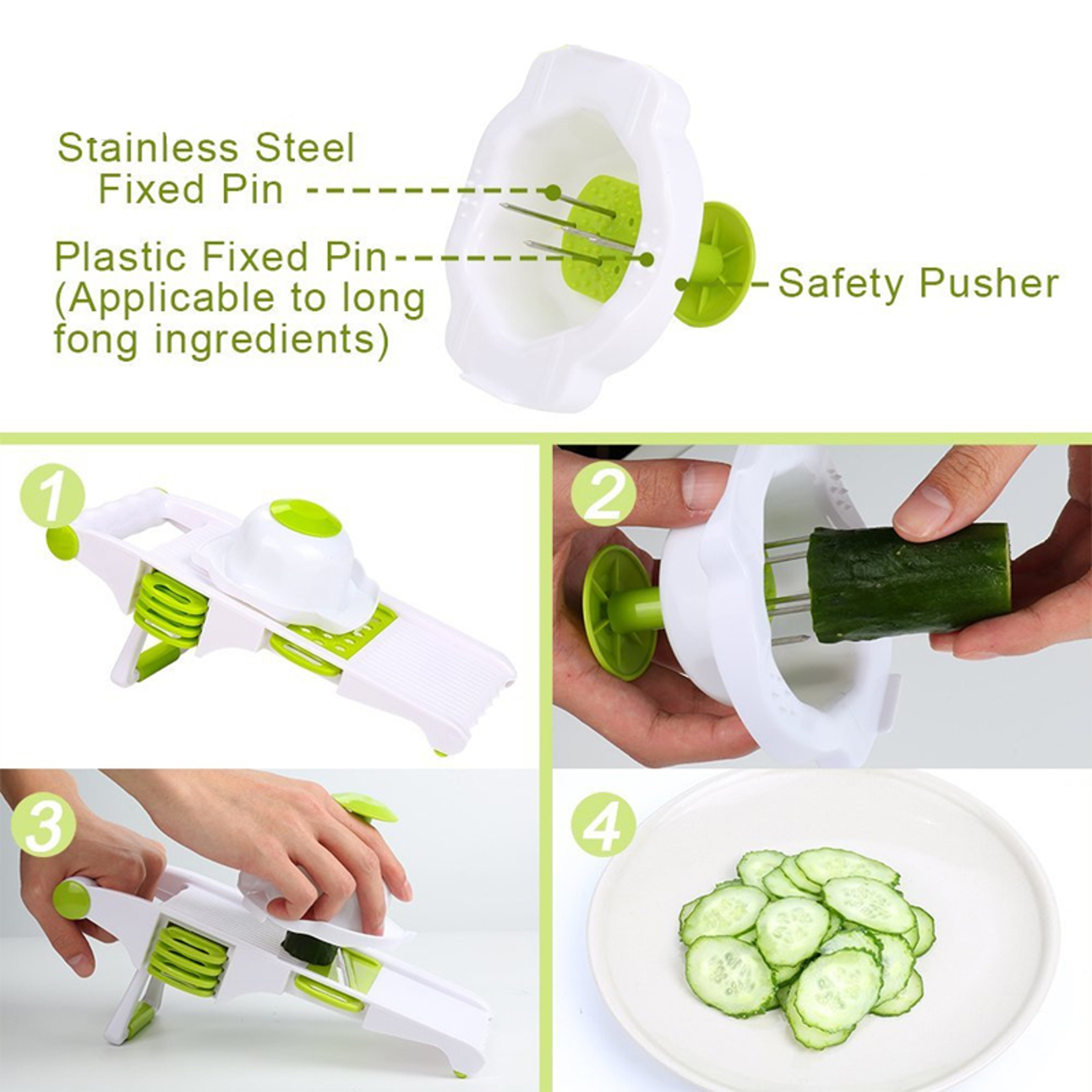 Stainless Steel Mandoline Slicer With Stand  Blades Perfect For Slicing Potatoes Carrots And Cucumb 4