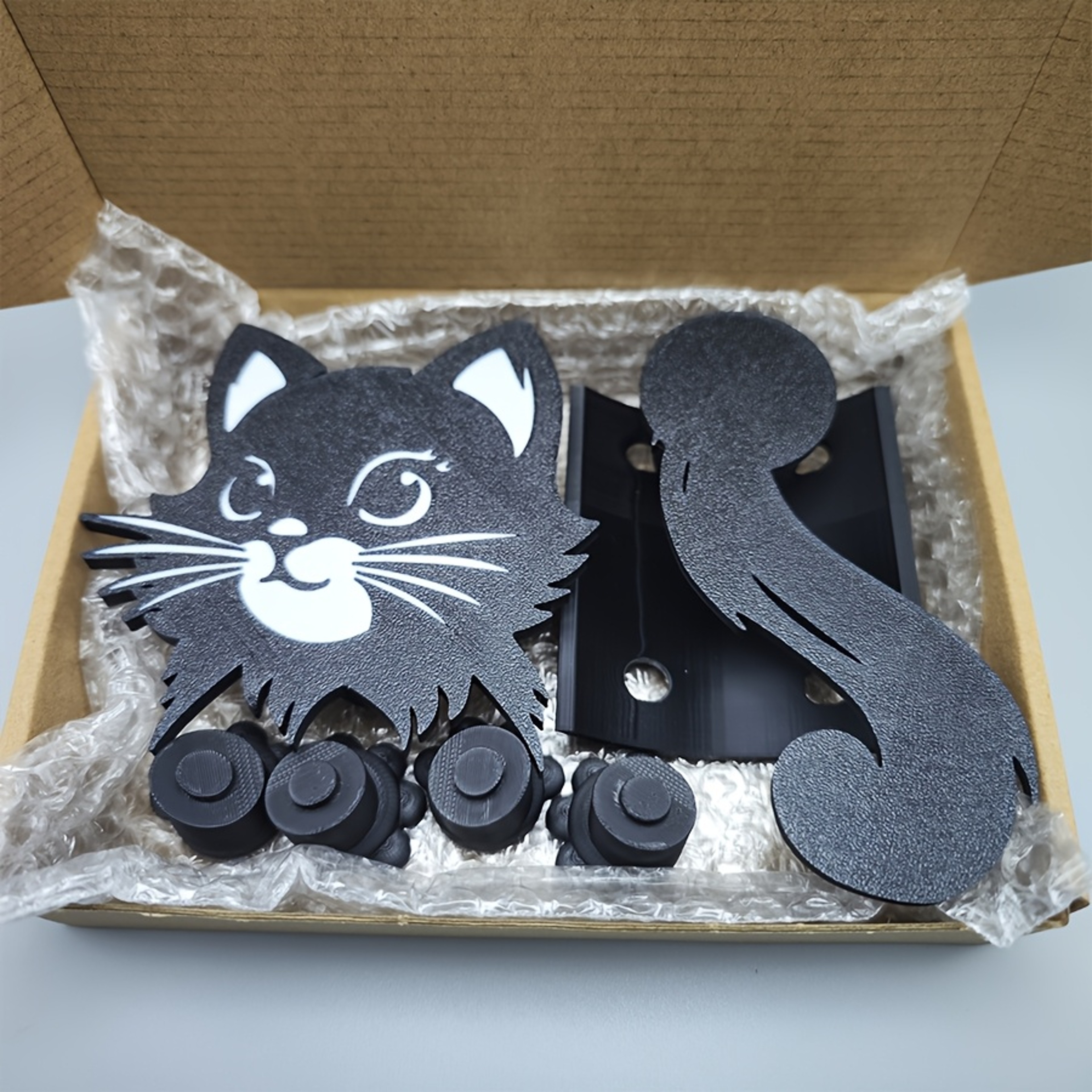 Cute Cat Toilet Paper Holder with Anti-Slip Design for Bathroom Wall Mount Durable PP (Does Not Include Toilet Paper) – view 3