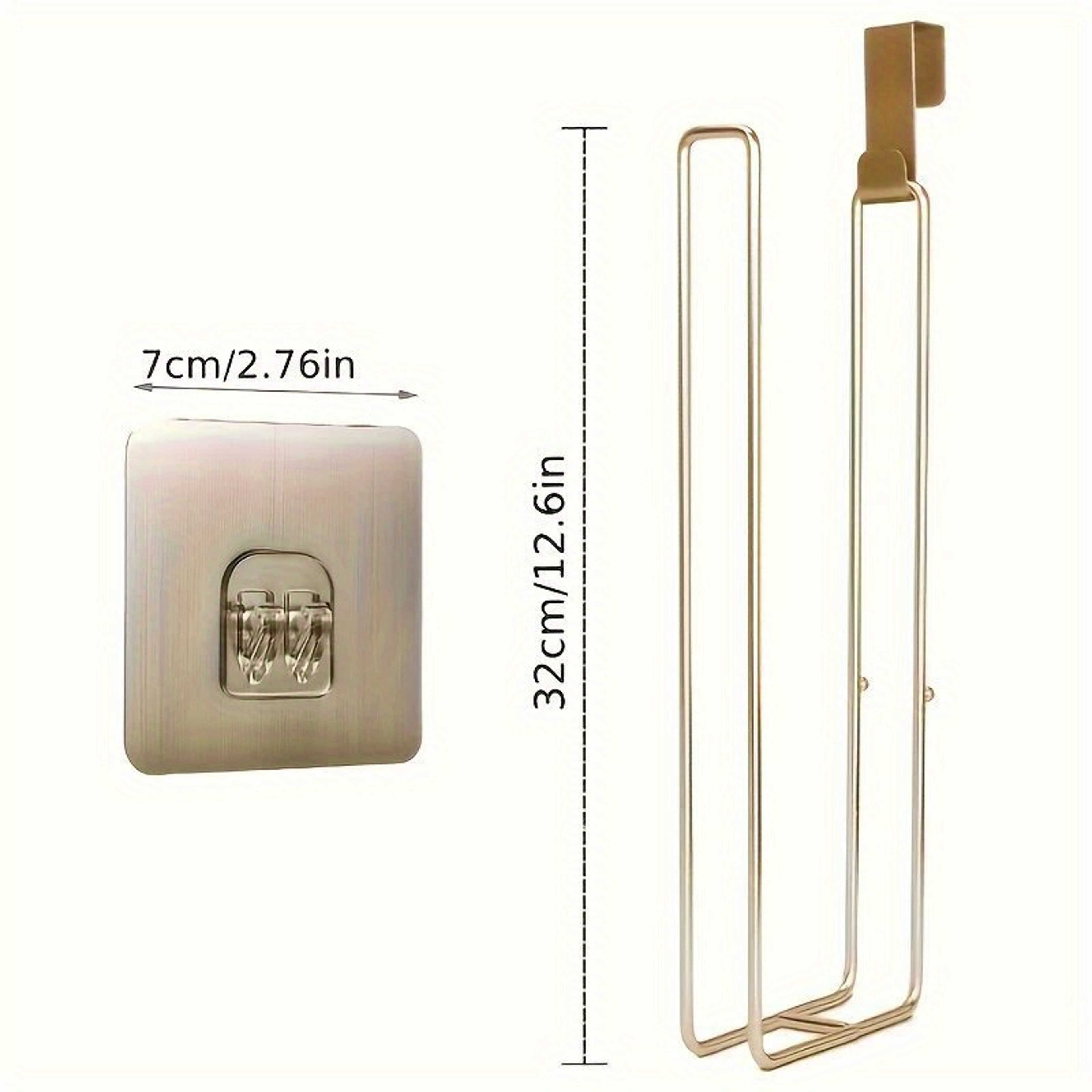 Over The Tank Toilet Paper Holder with Storage & Extra Rolls Wall-Mounted Small Restroom Organizer – view 7