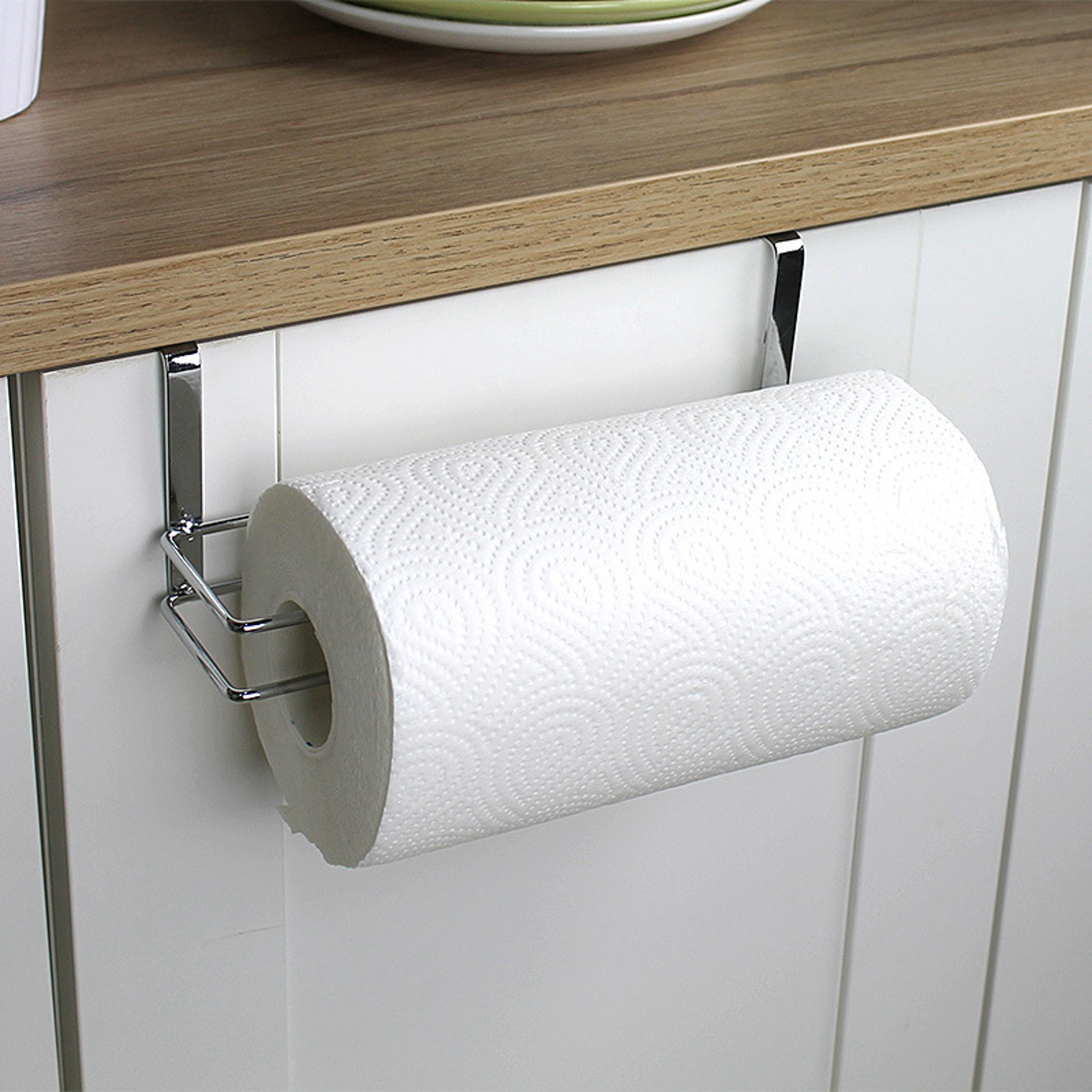 Stainless Steel Paper Towel Holder With Under Drawer Cabinet Hook For Kitchen  Bathroom 1