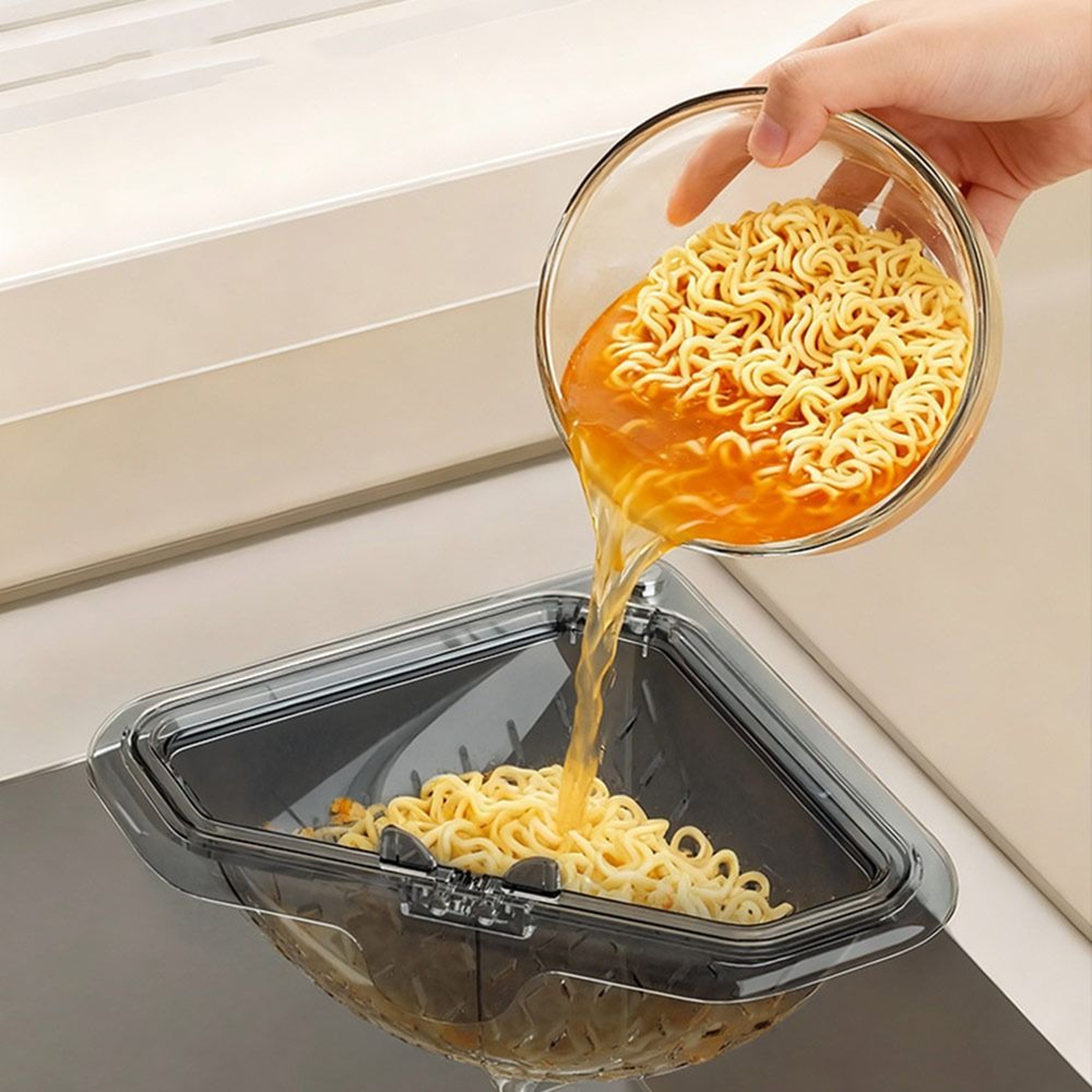 Anti-leak Sink Drain Basket Filter Strainer Quick Drainage & Magnetic Badge Holder for Kitchen Sinks – view 1