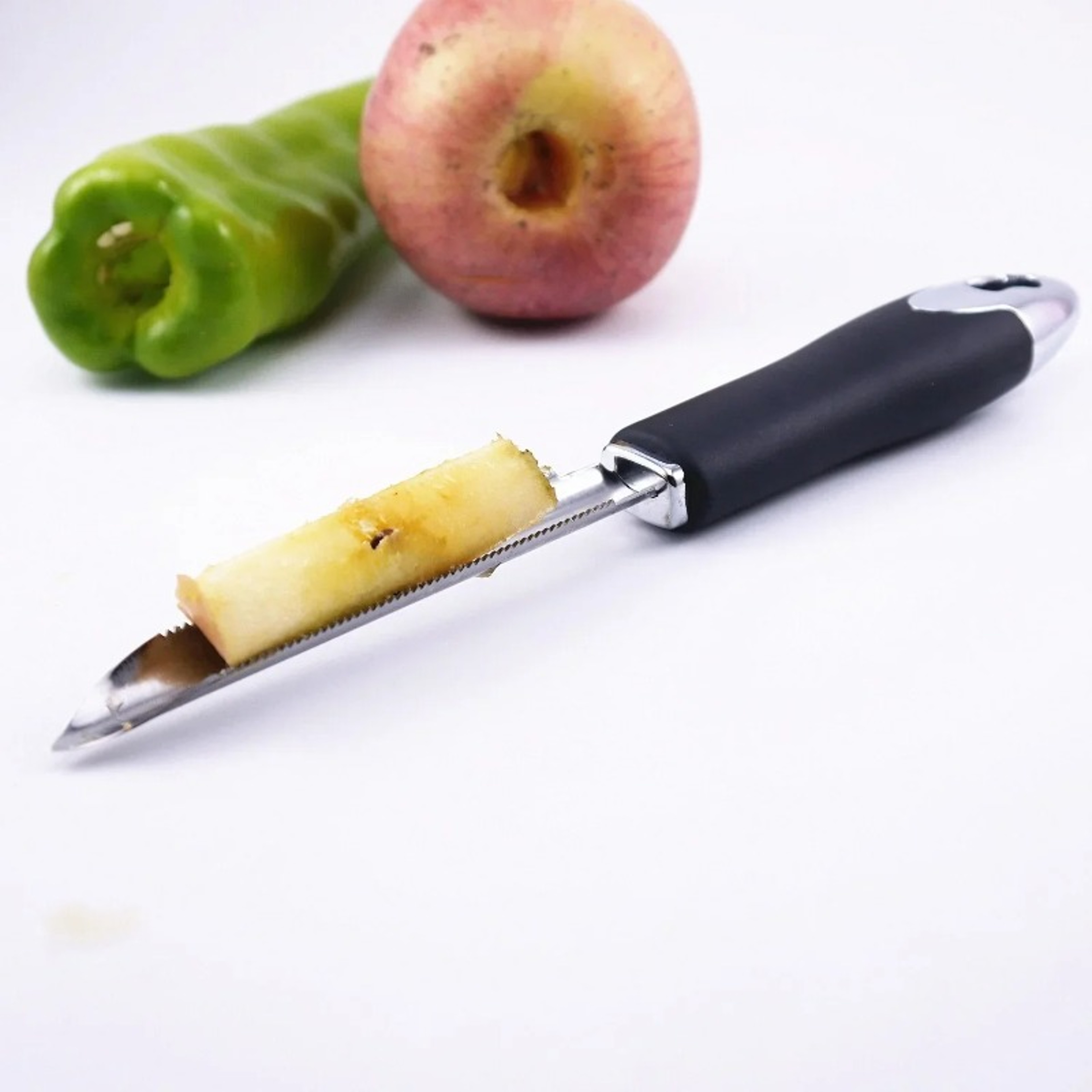 Stainless Steel Fruit  Pepper Corer Serrated Edge Seeder For Easy Fruit Preparation 3