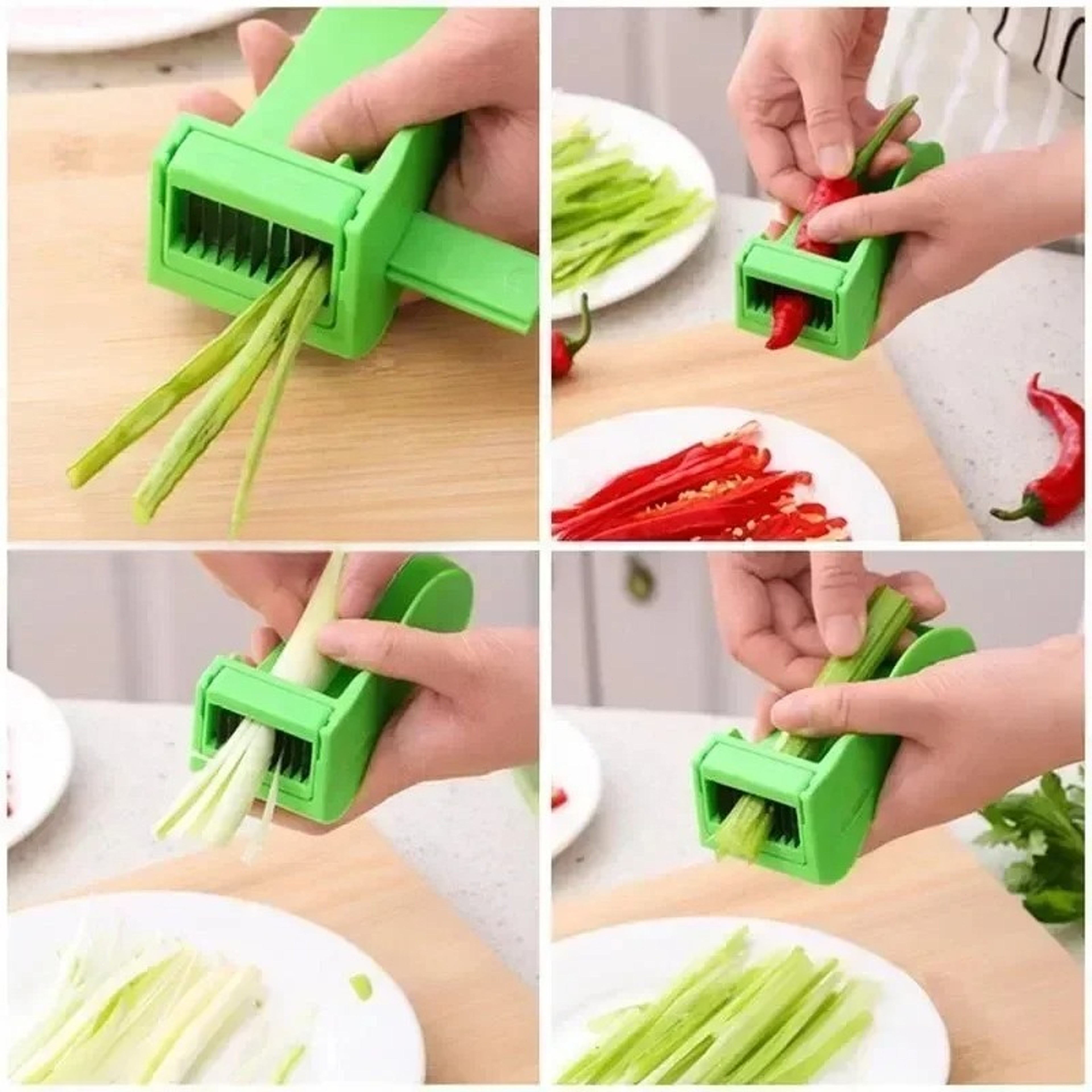 MultiFunctional Green Bean Slicer Vegetable Cutter For Green Onions String Beans And More 3