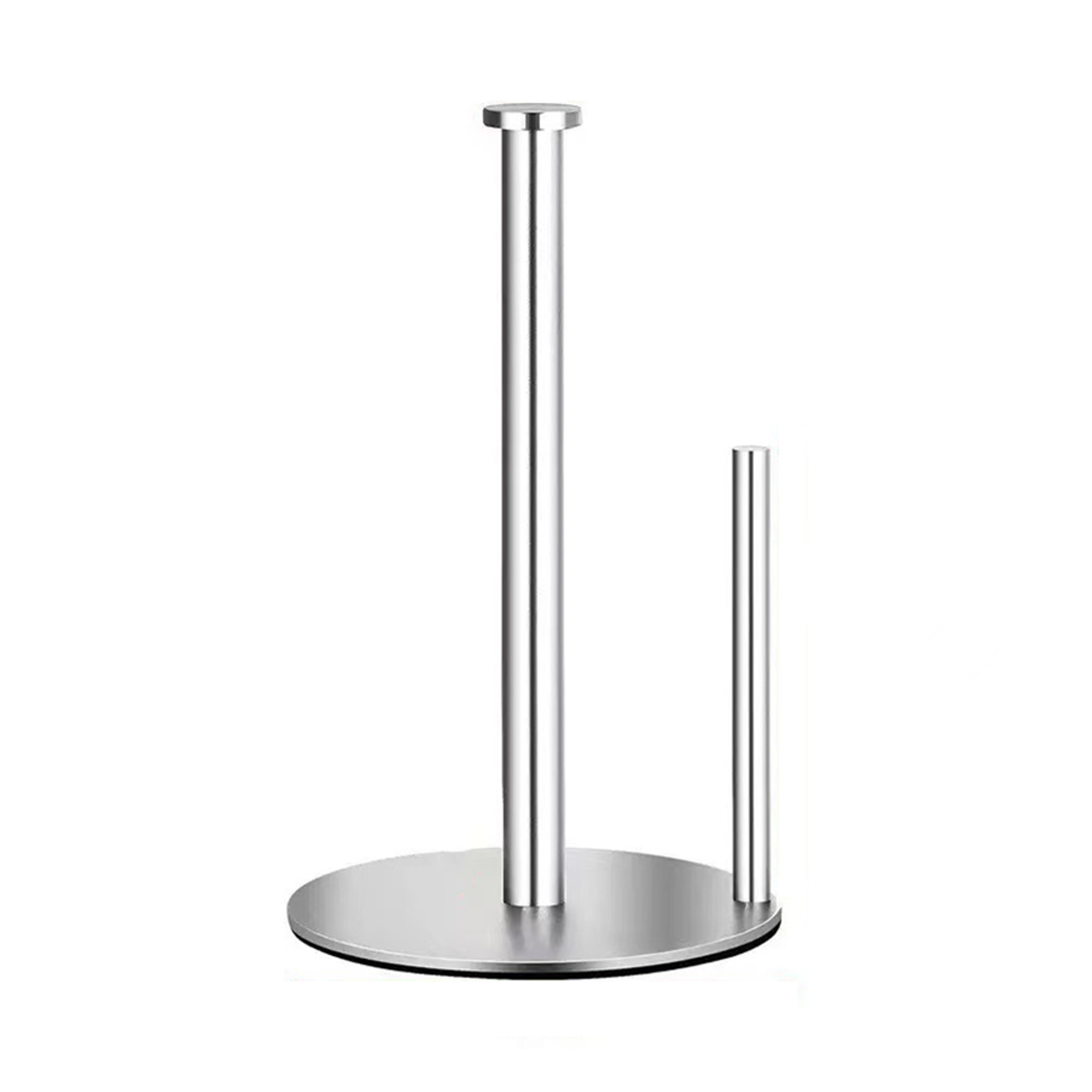 HeavyDuty Stainless Steel Kitchen Roll Holder With Weighted Base SpaceSaving Paper Towel Organizer 5