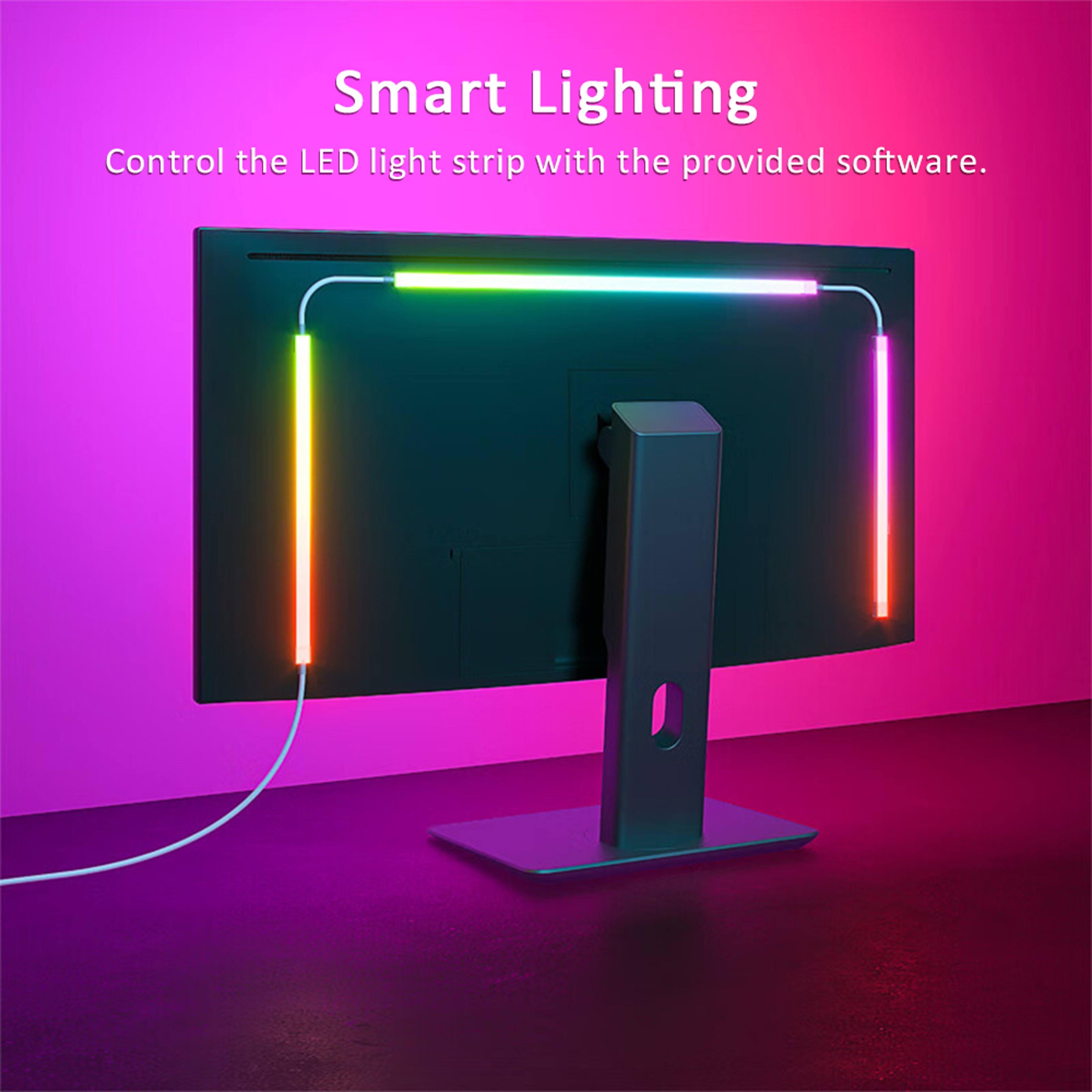 LED Strip Lights For Gaming PC USB Sync Backlight For Monitors 5