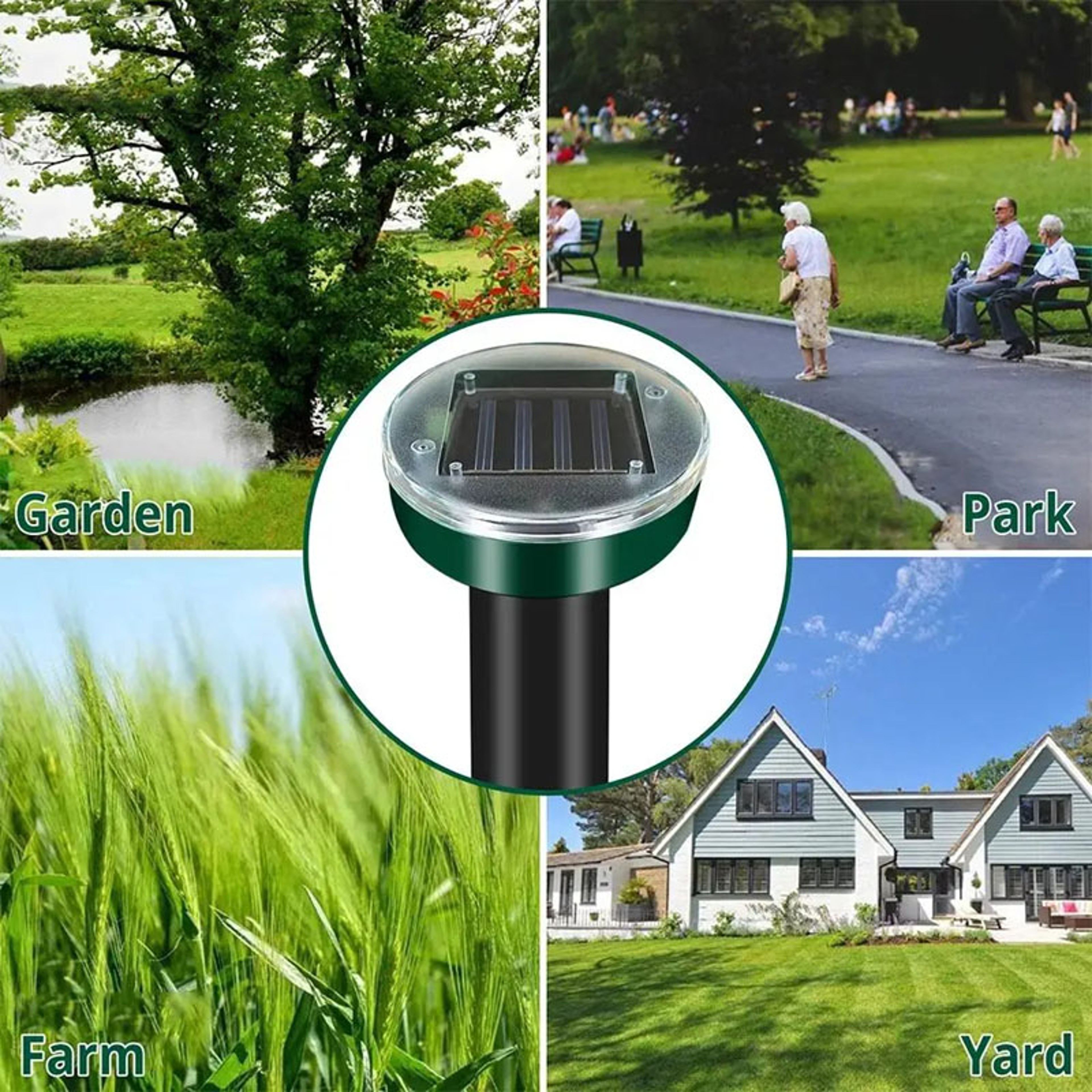 Solar Ultrasonic Mole Repellent  Snake Repeller HighPower Sun Charging Zapper For Mice  Insects 5