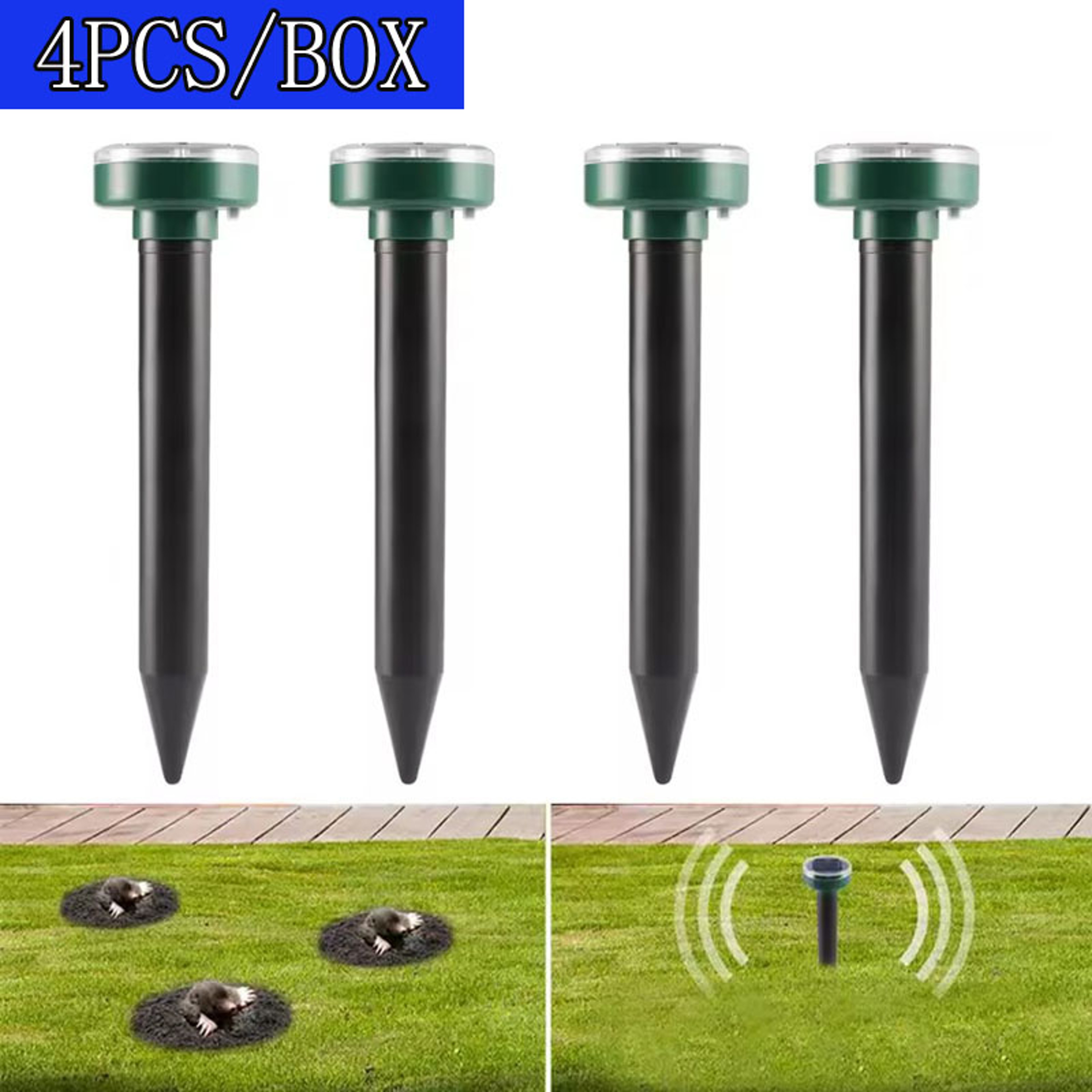 Solar Ultrasonic Mole Repellent  Snake Repeller HighPower Sun Charging Zapper For Mice  Insects 6