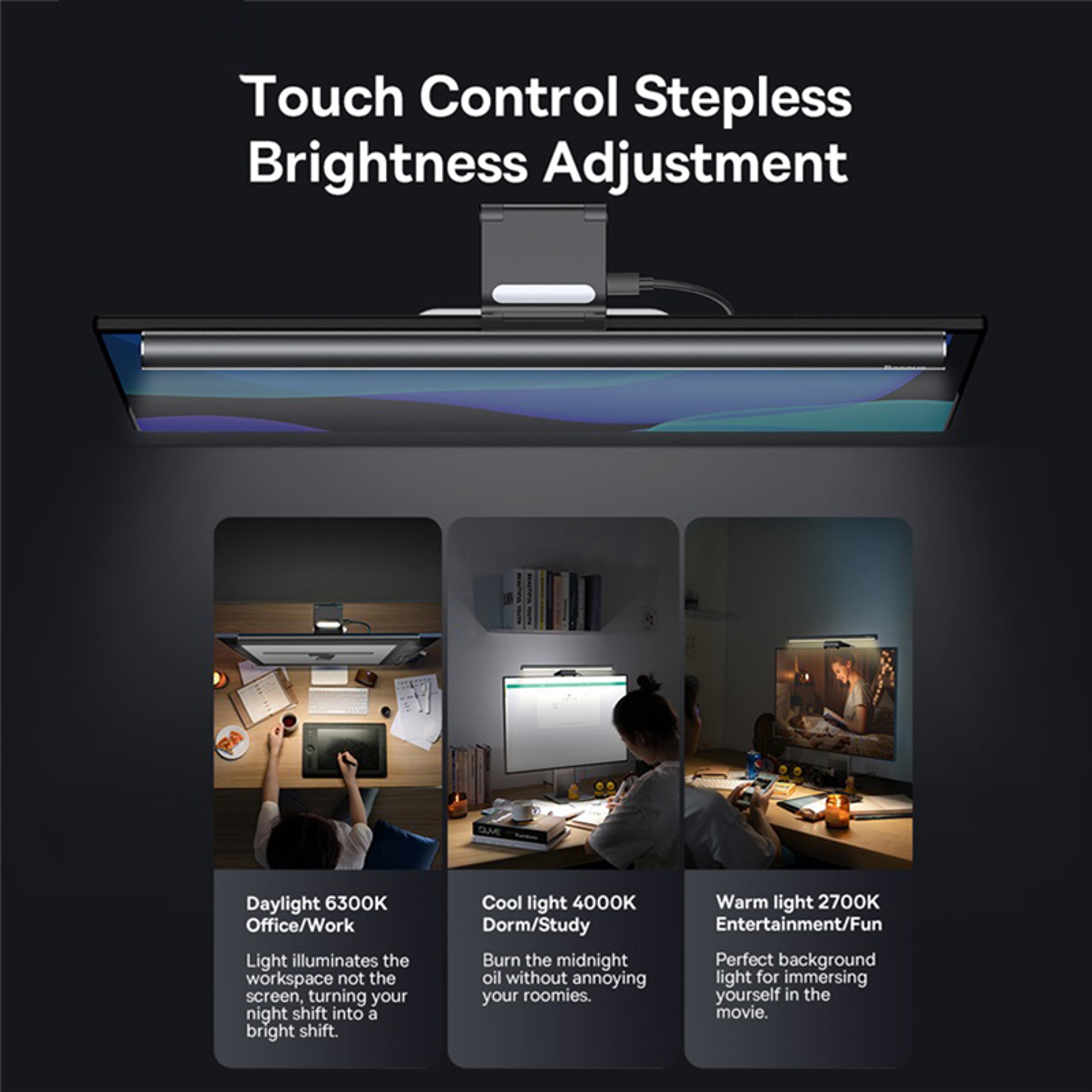 Screen Light Desk Lamp For Computers And Laptops USB Study  Reading Light For LCD Monitors 3