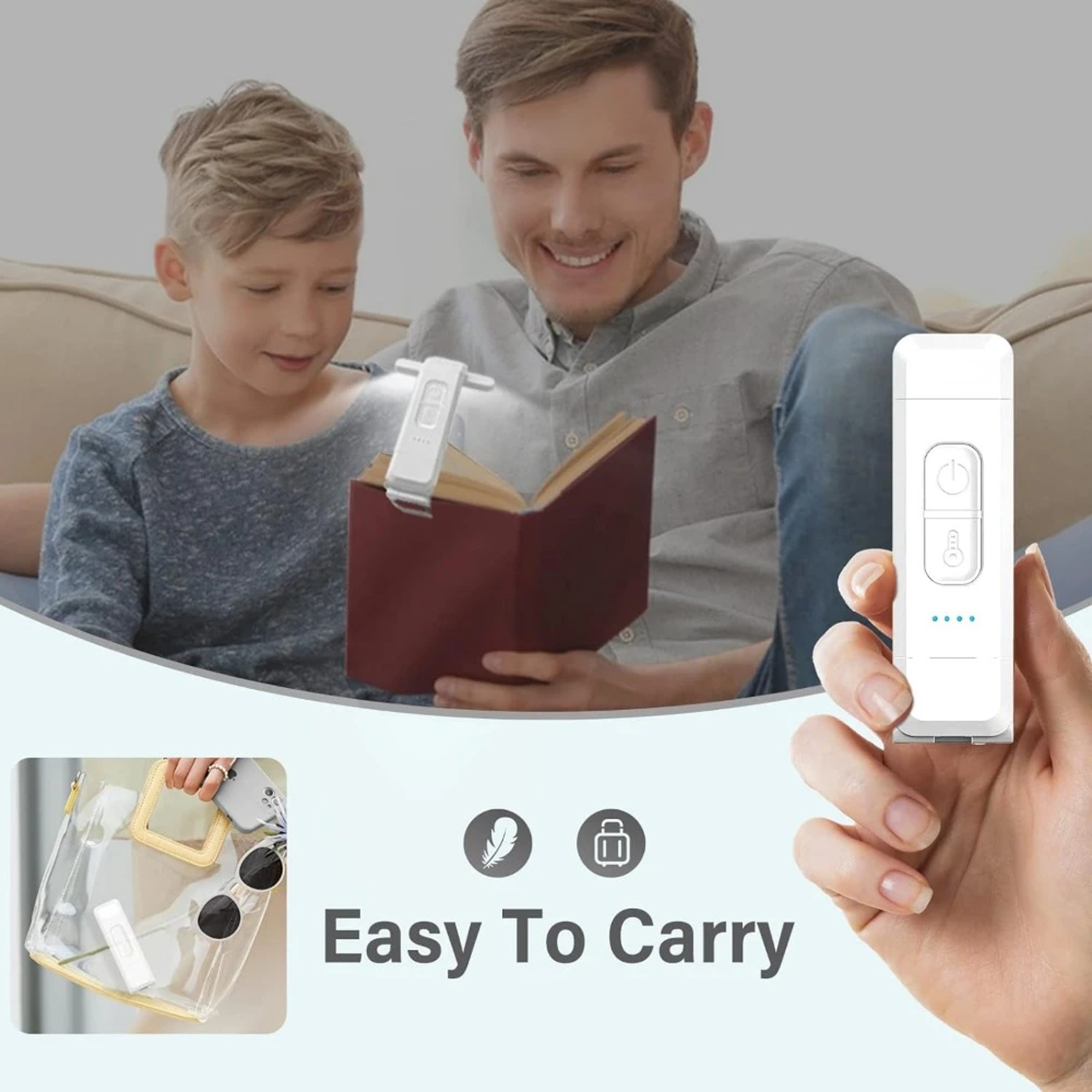 USB Rechargeable Clip On Reading Light Bookmark Lamp For Reading In Bed 3