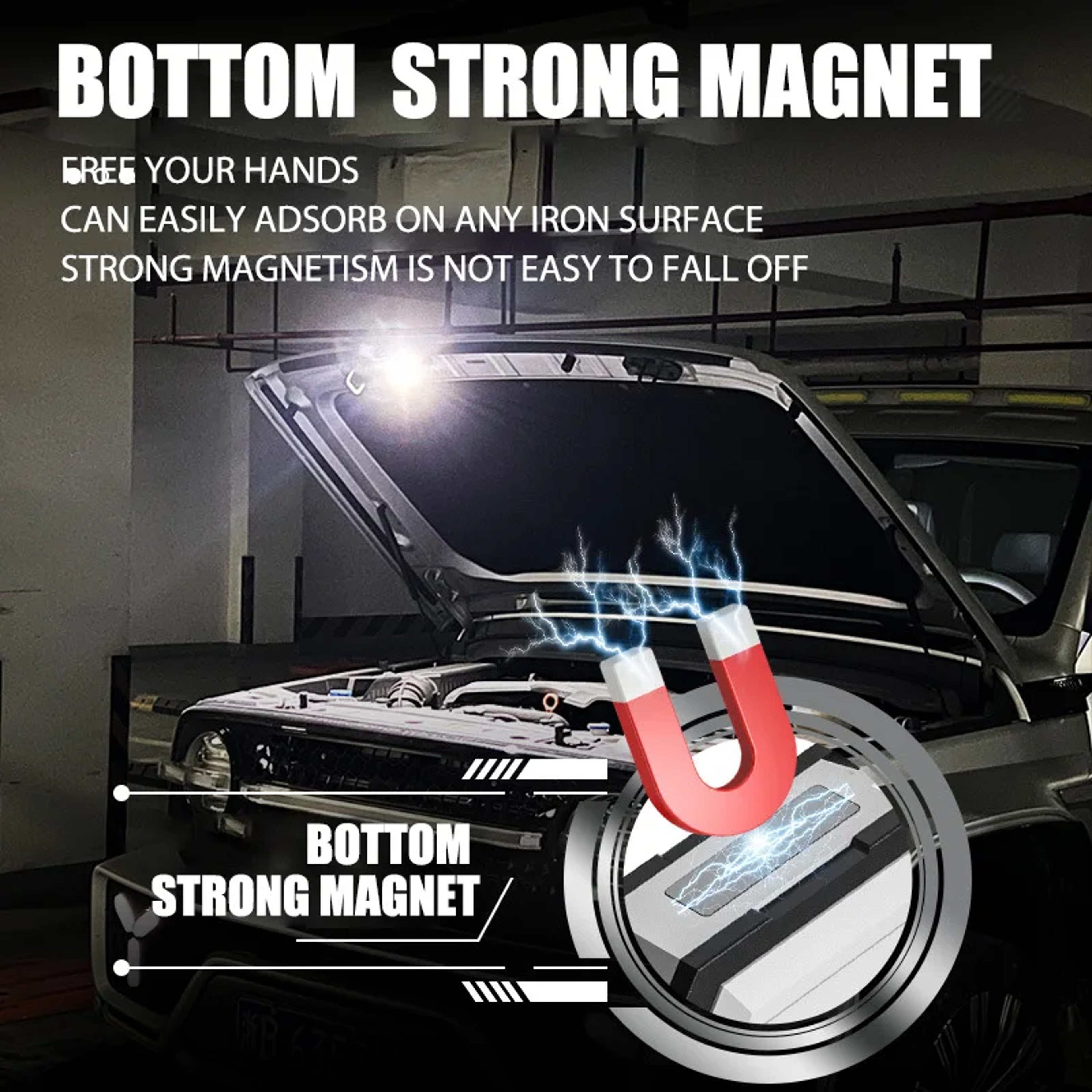 Super Bright Mini LED Keychain Flashlight Magnetic  Rechargeable 3