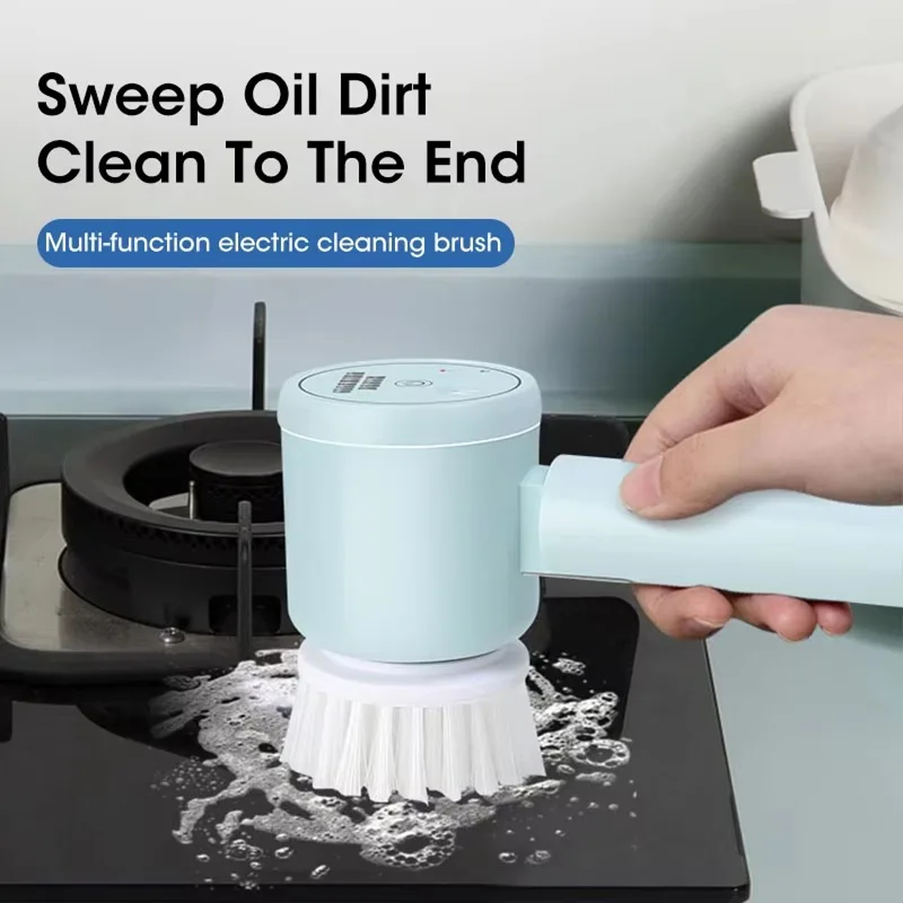 Cordless Electric Spin Scrubber with Interchangeable Brush Heads for Deep Cleaning Kitchen, Bathroom, and Car – view 6