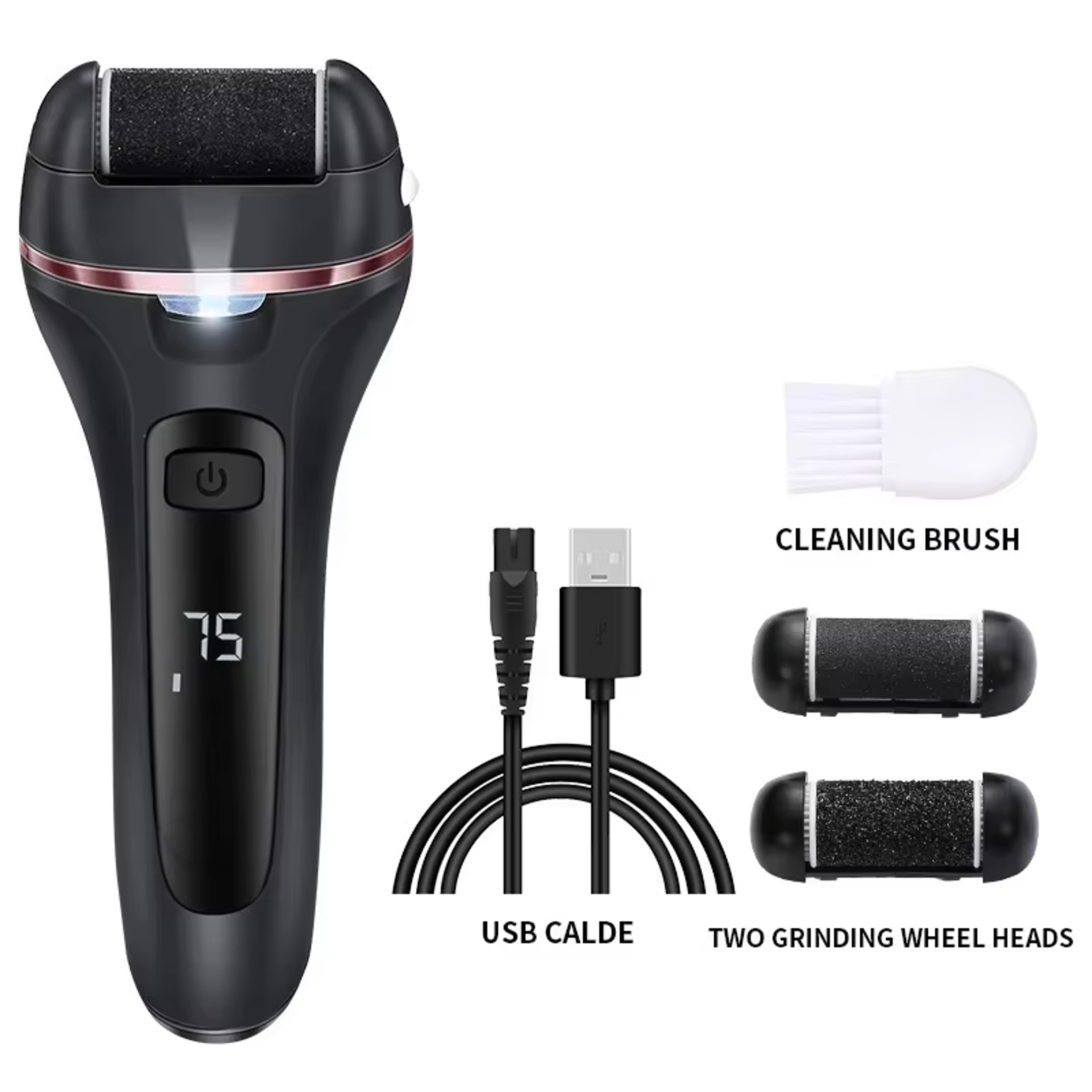 Rechargeable Electric Foot Grinder With Adjustable Speeds For Effective Callus Removal And Pedicure 1