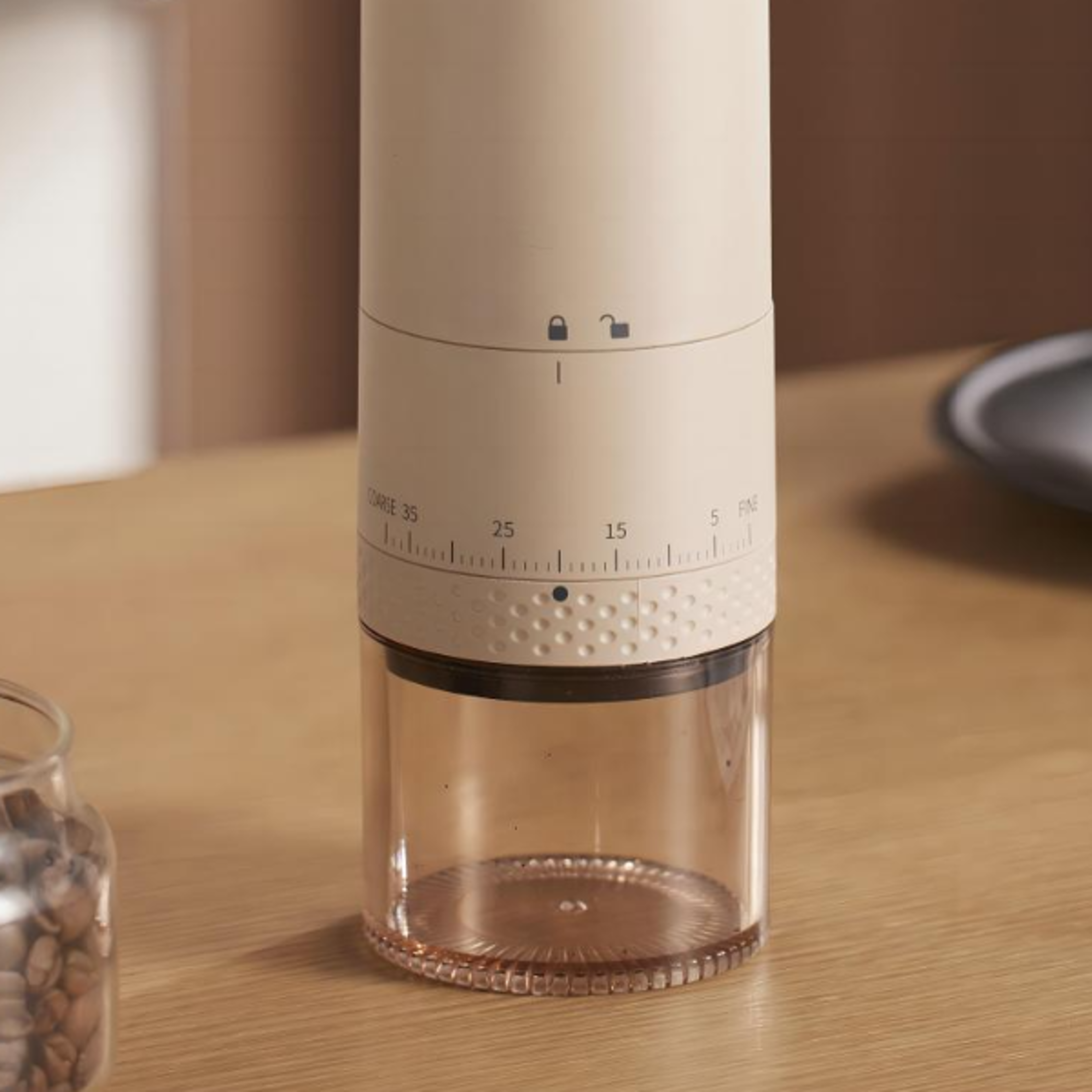 Rechargeable Electric Coffee Grinder with Adjustable Settings and TypeC Charging