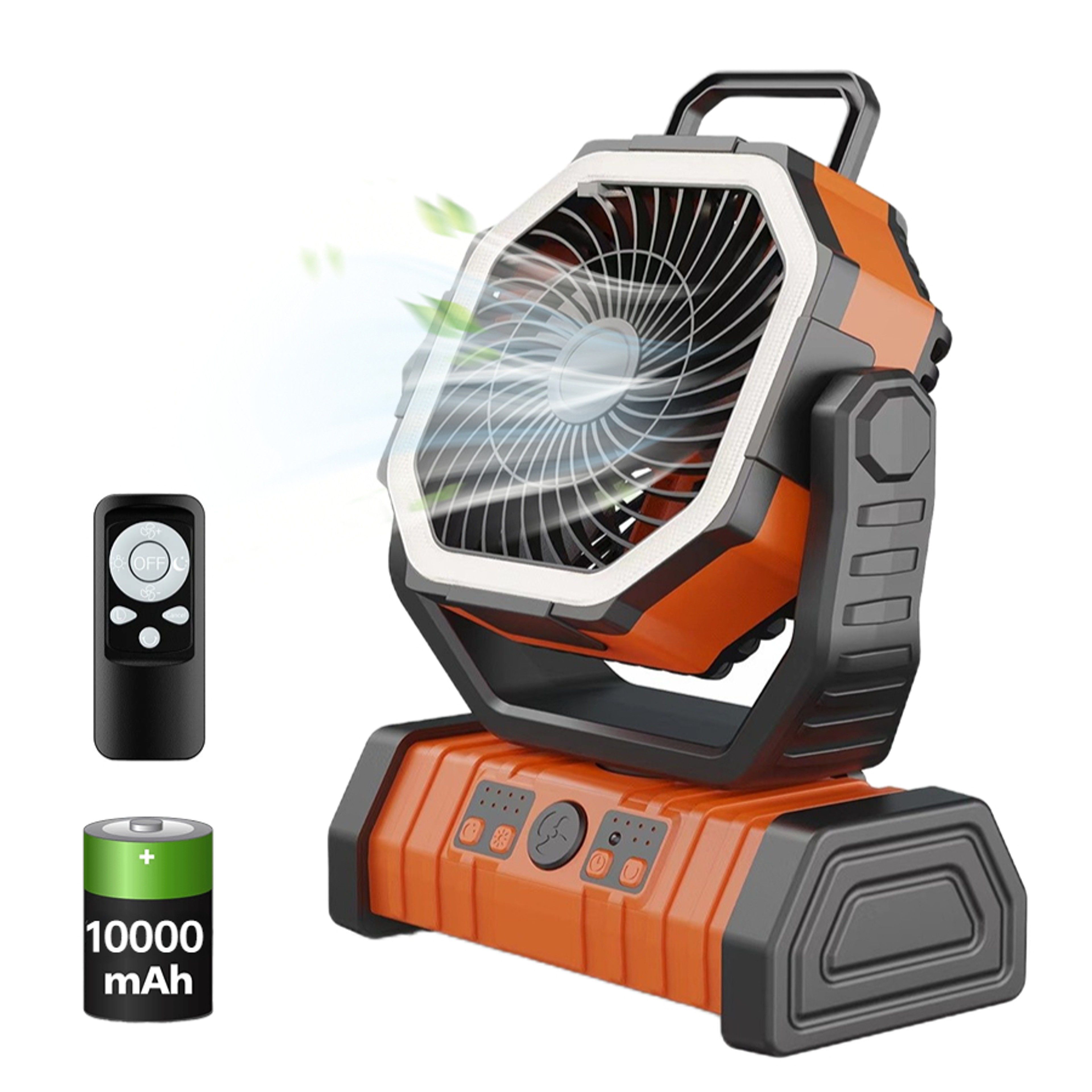 All Day Portable USB Rechargeable Camping Fan With Rotation High Capacity Battery Powered Tent Air  6