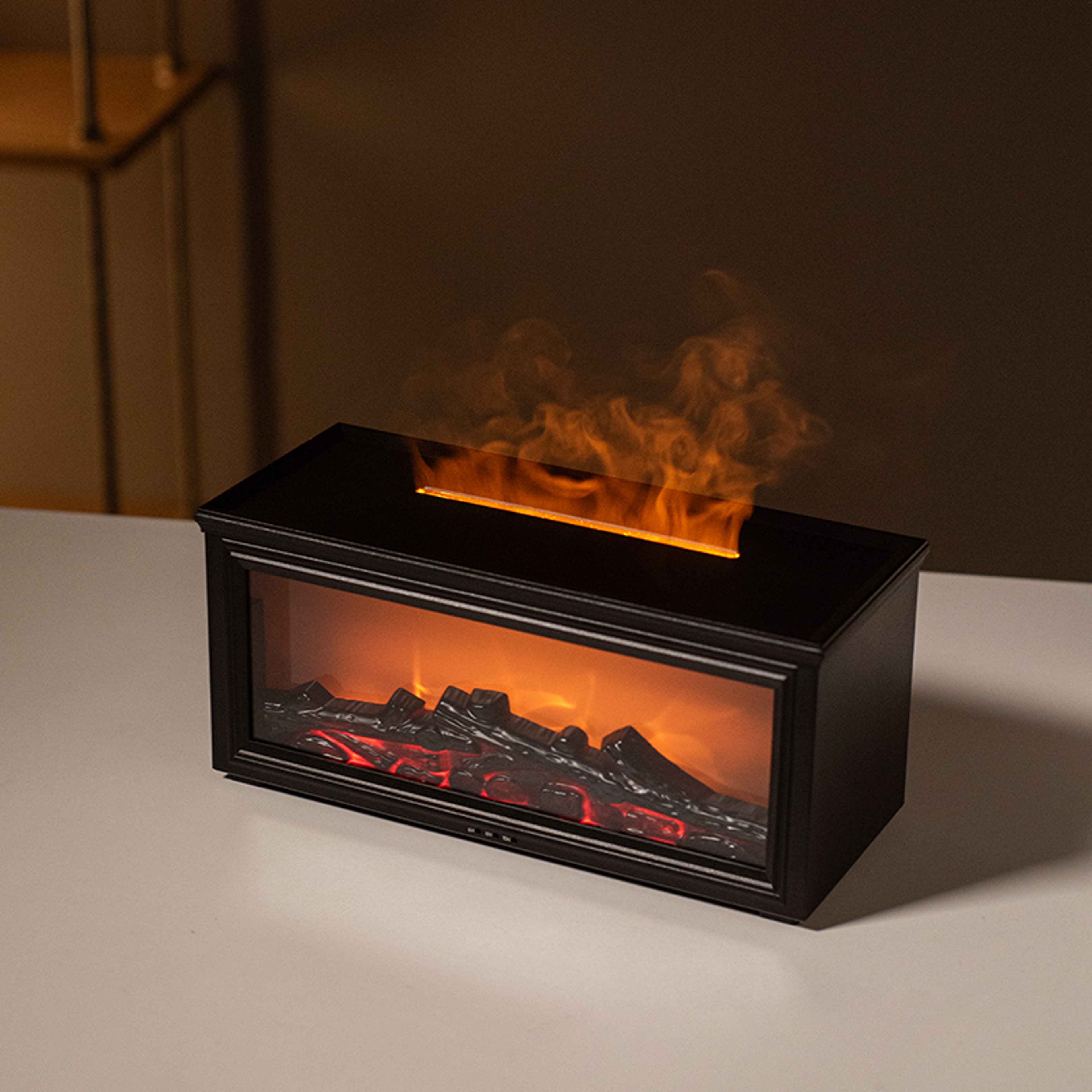 Essential Oil Fireplace Diffuser Mini Flame Aromatherapy Humidifier  Oil Diffuser 4