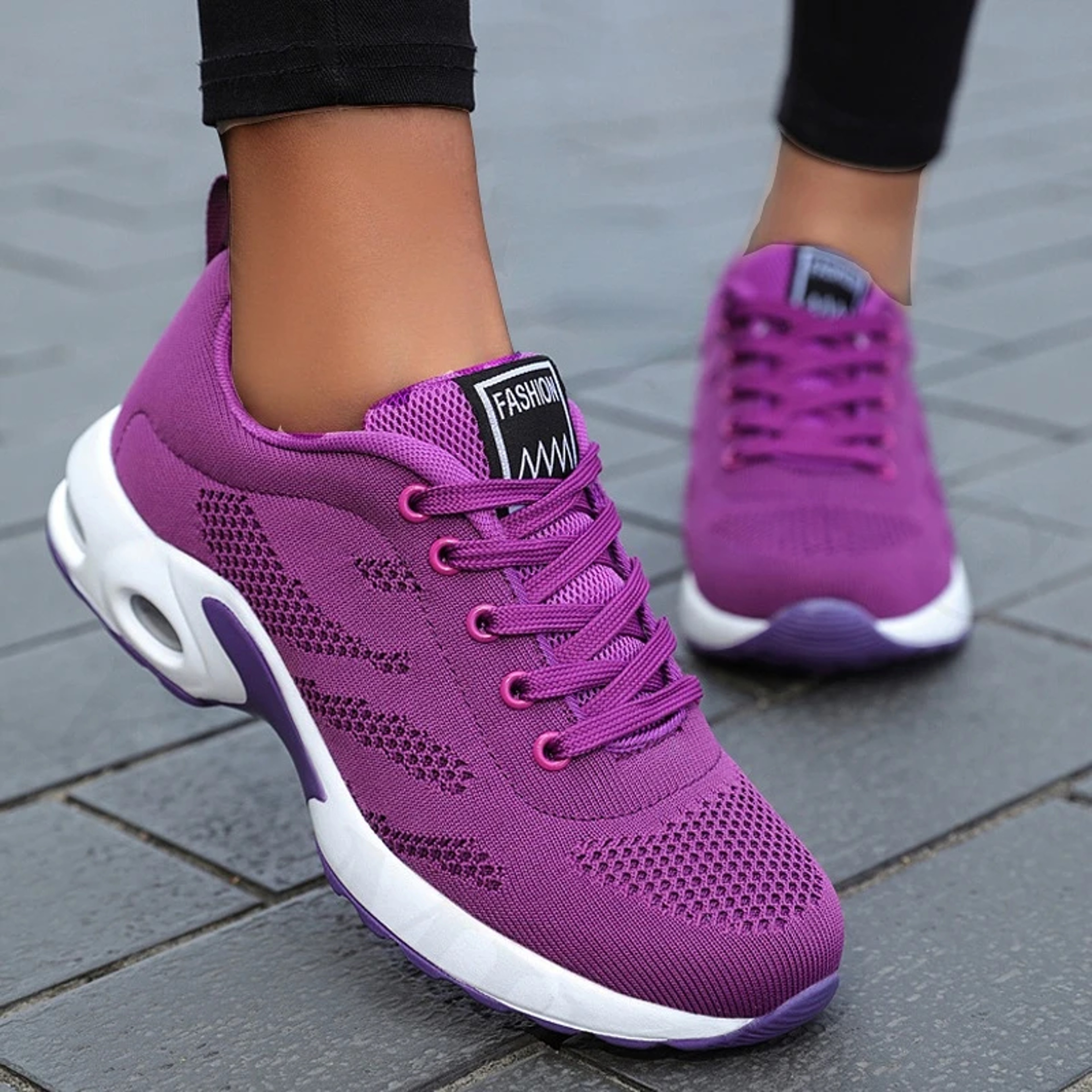 Womens Mesh Breathable Platform Sneakers Casual Chunky Running Shoes for Summer Sports – view 4