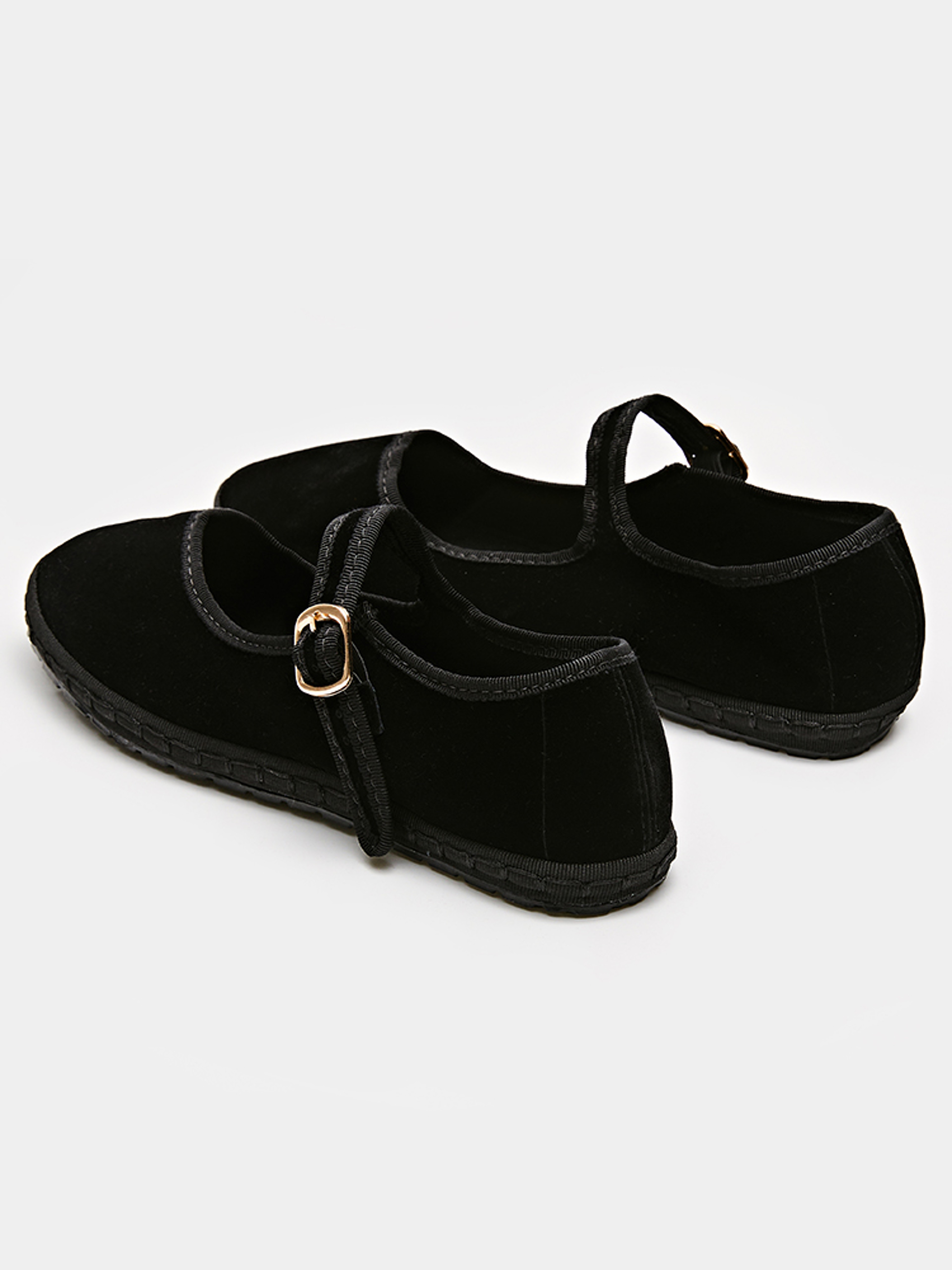 Velvet Ballet Flats For Women Comfortable HandStitched Casual Streetwear Loafers In Solid Red 4