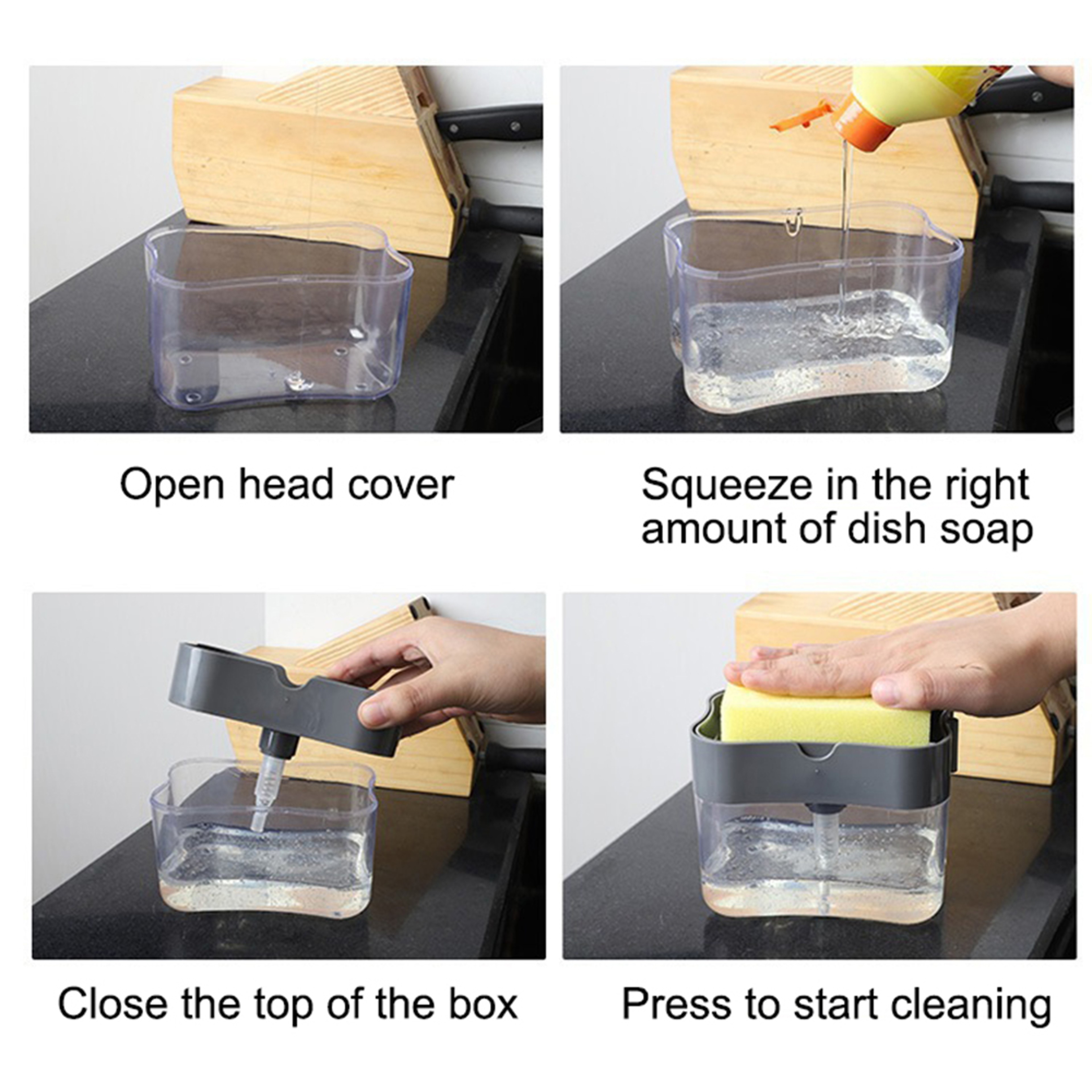 Automatic Dishwashing Brush With Soap Dispenser Efficient Pot Brush For Kitchen Cleaning 3