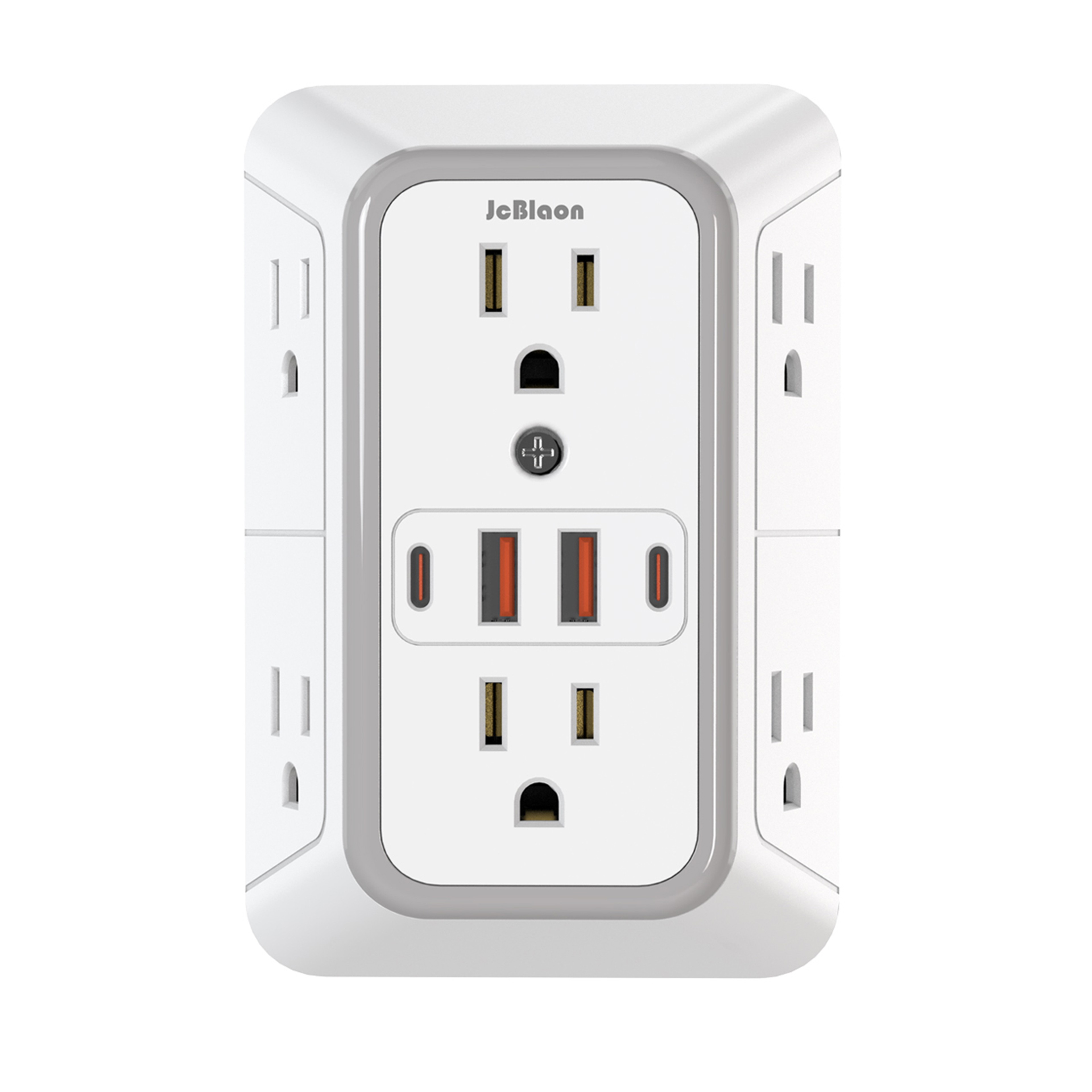 Multi Socket Wall Socket with AC Outlets & USB Ports Universal Power Strip for Fast Charging – view 1