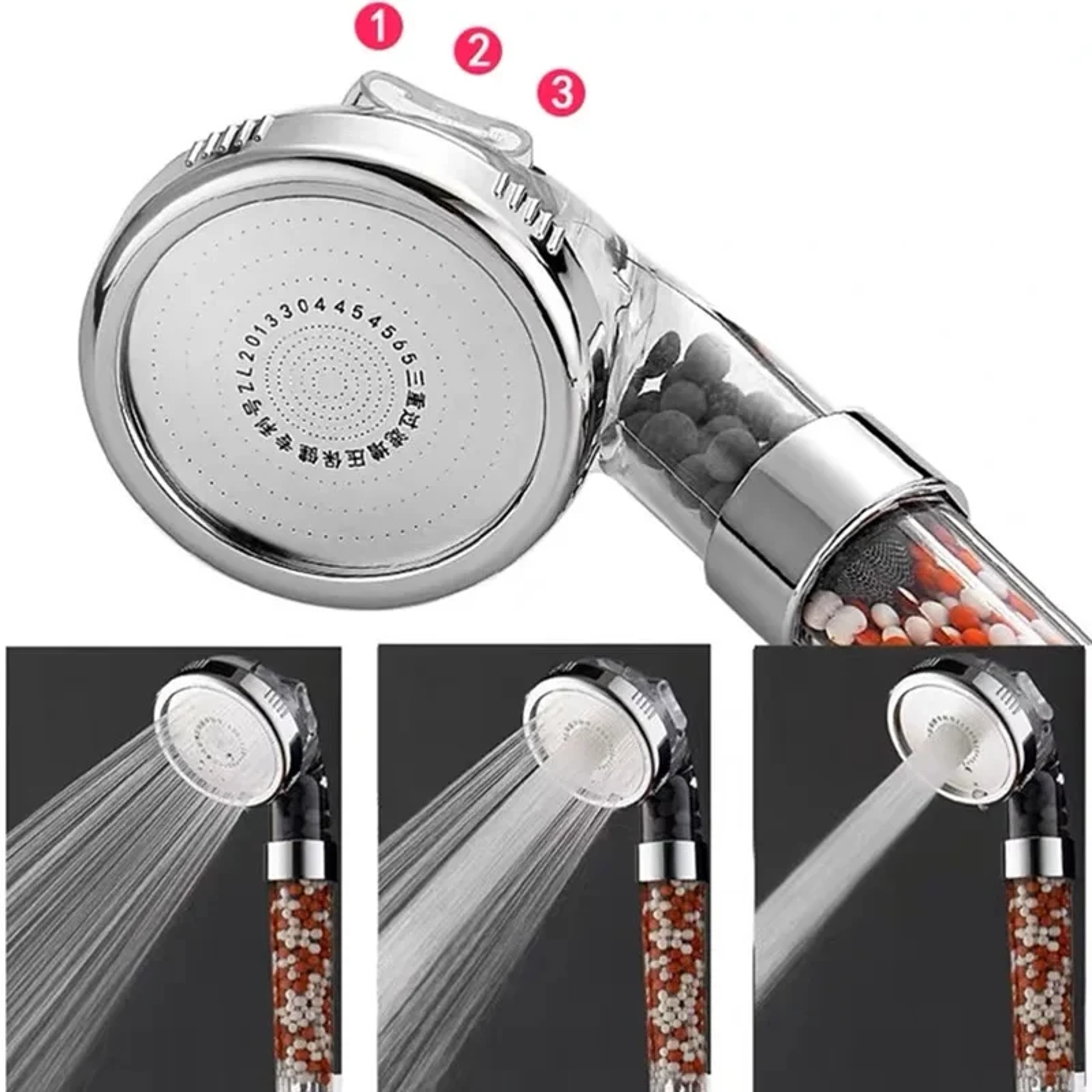 High Pressure Handheld Shower Head Water Saving Anion Filter Rainfall Bathroom Accessory For Ultima 1