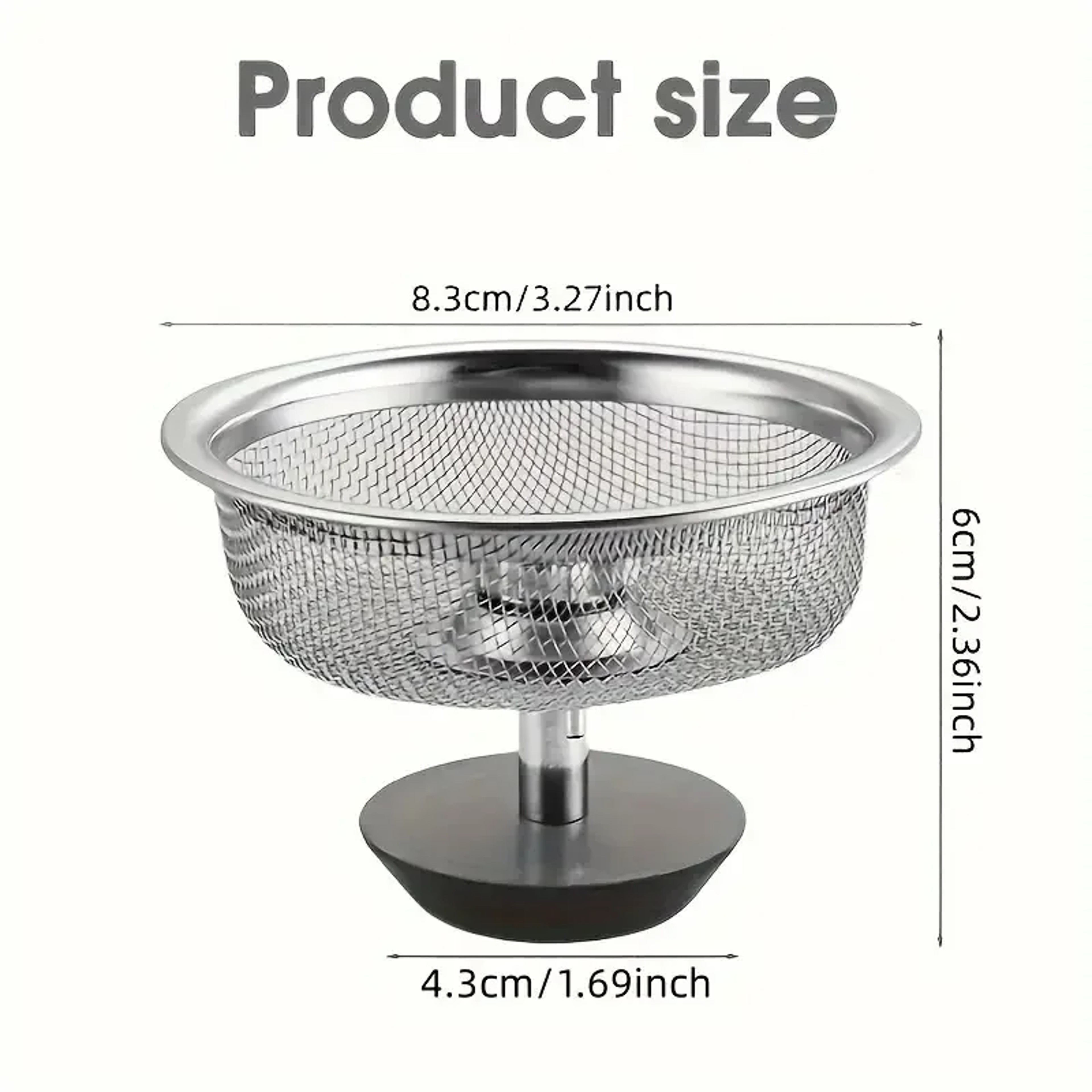 Stainless Steel Drain Strainer For Kitchen  Bathroom Sinks Durable Mesh Hair Waste Filter For Sewer 2