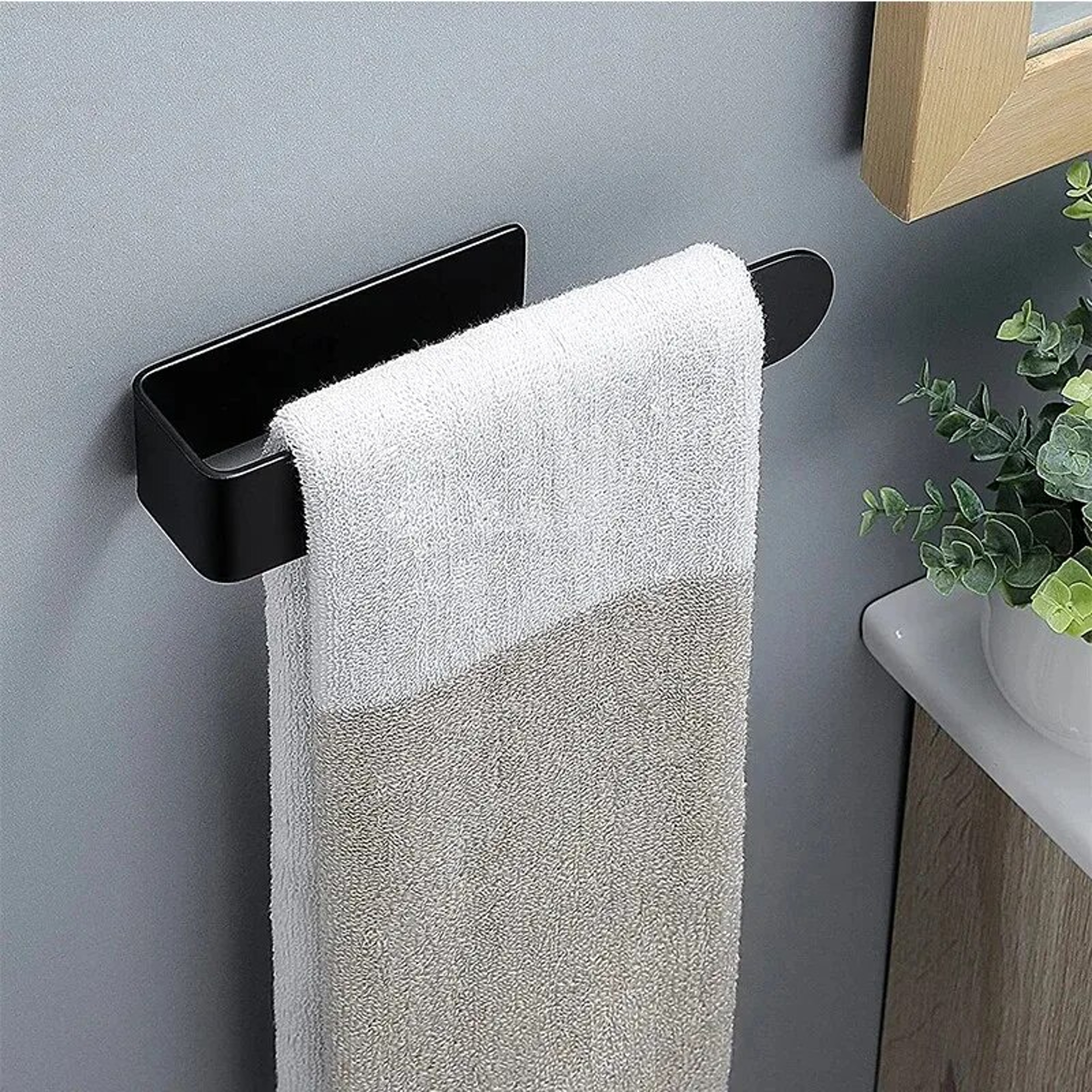 SelfAdhesive Towel Rack No Drilling Bathroom  Kitchen Towel Holder 1