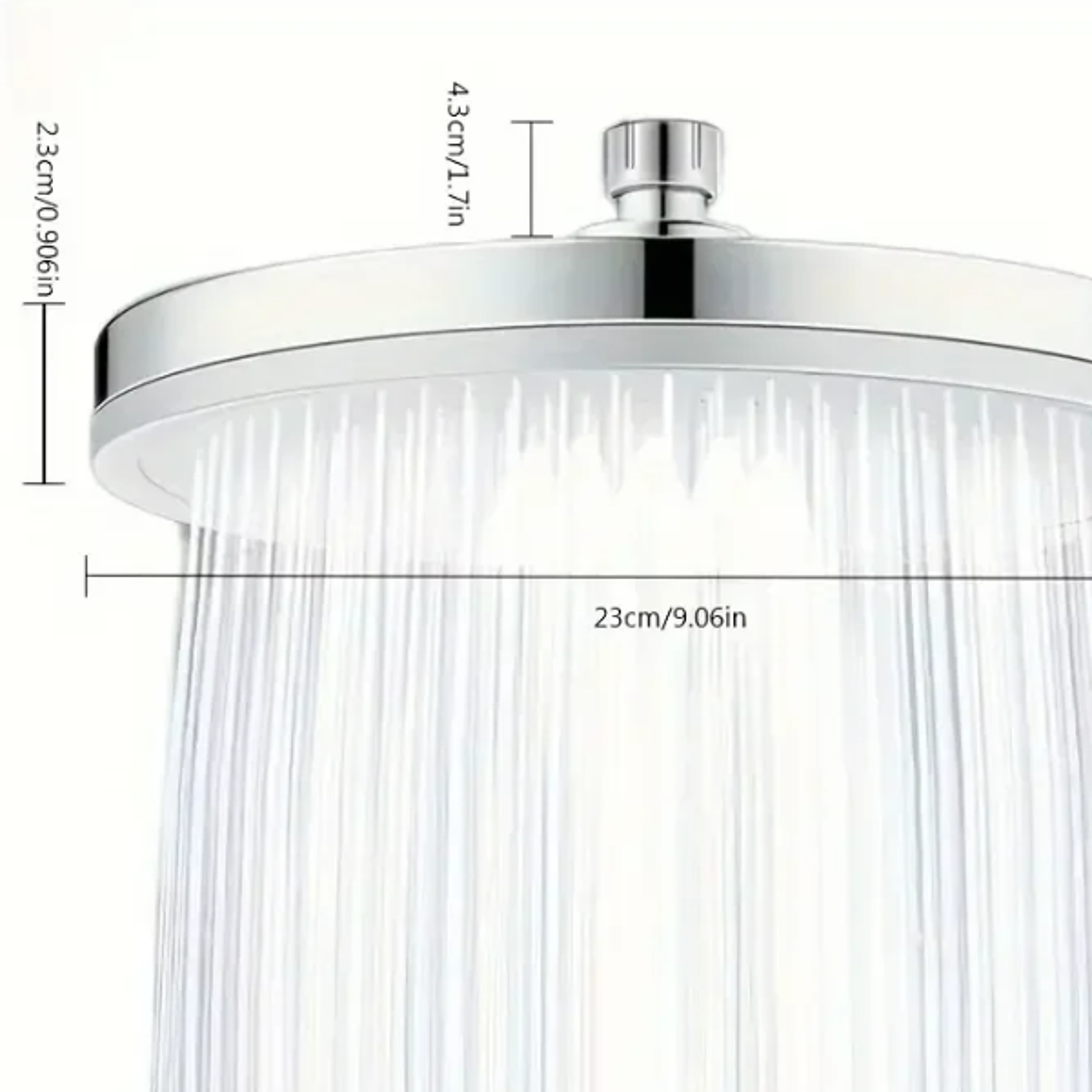 High Pressure Rainfall Shower Head with Filter Top Rain Shower Faucet for Bathroom