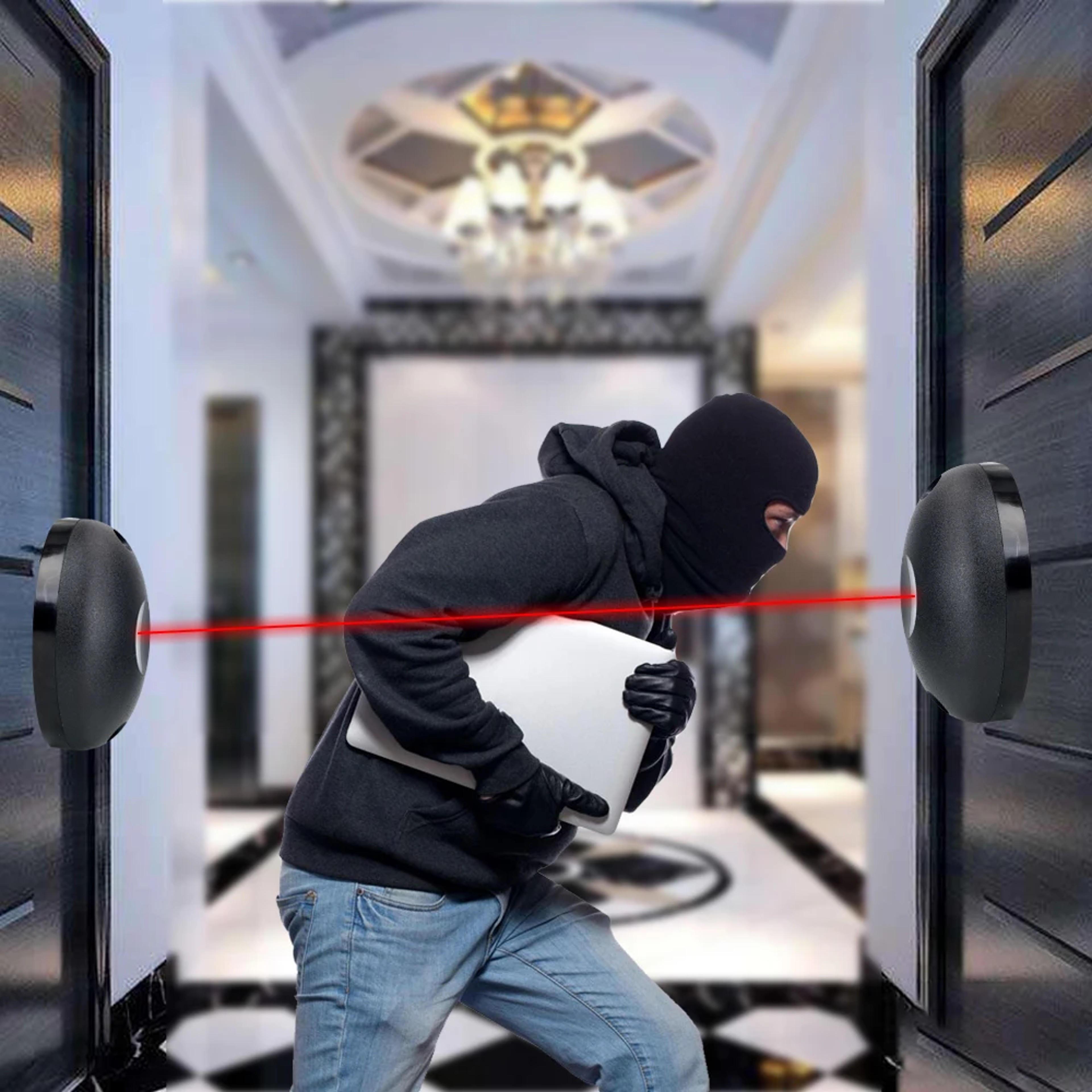 Infrared Radiation Sensor Security Alarm for Gates & Windows Anti-Theft Single Beam Barrier – view 1