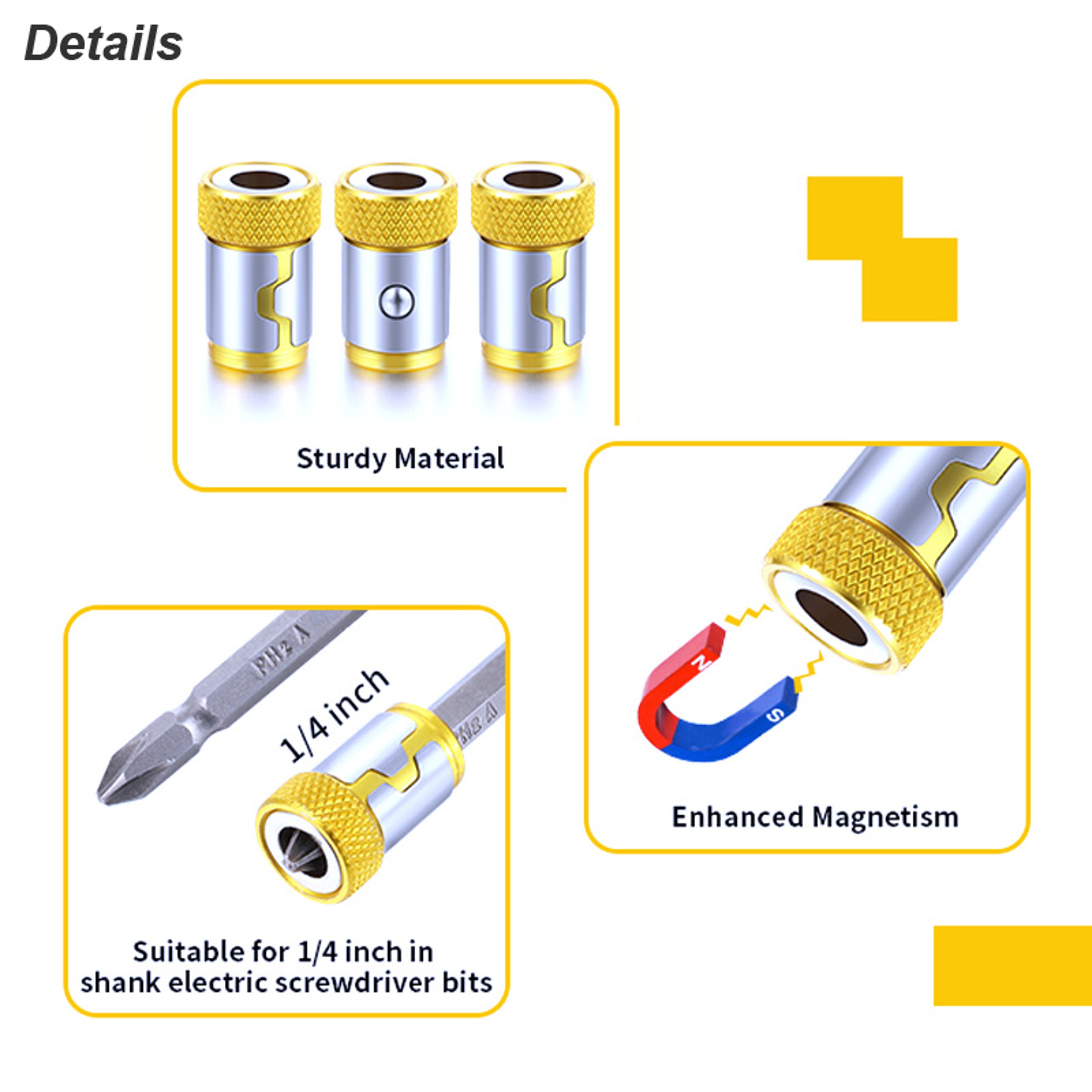 Magnetic Screwdriver Bit Holder Magnetic Bit Holder Ring For Secure Screw Driving 4