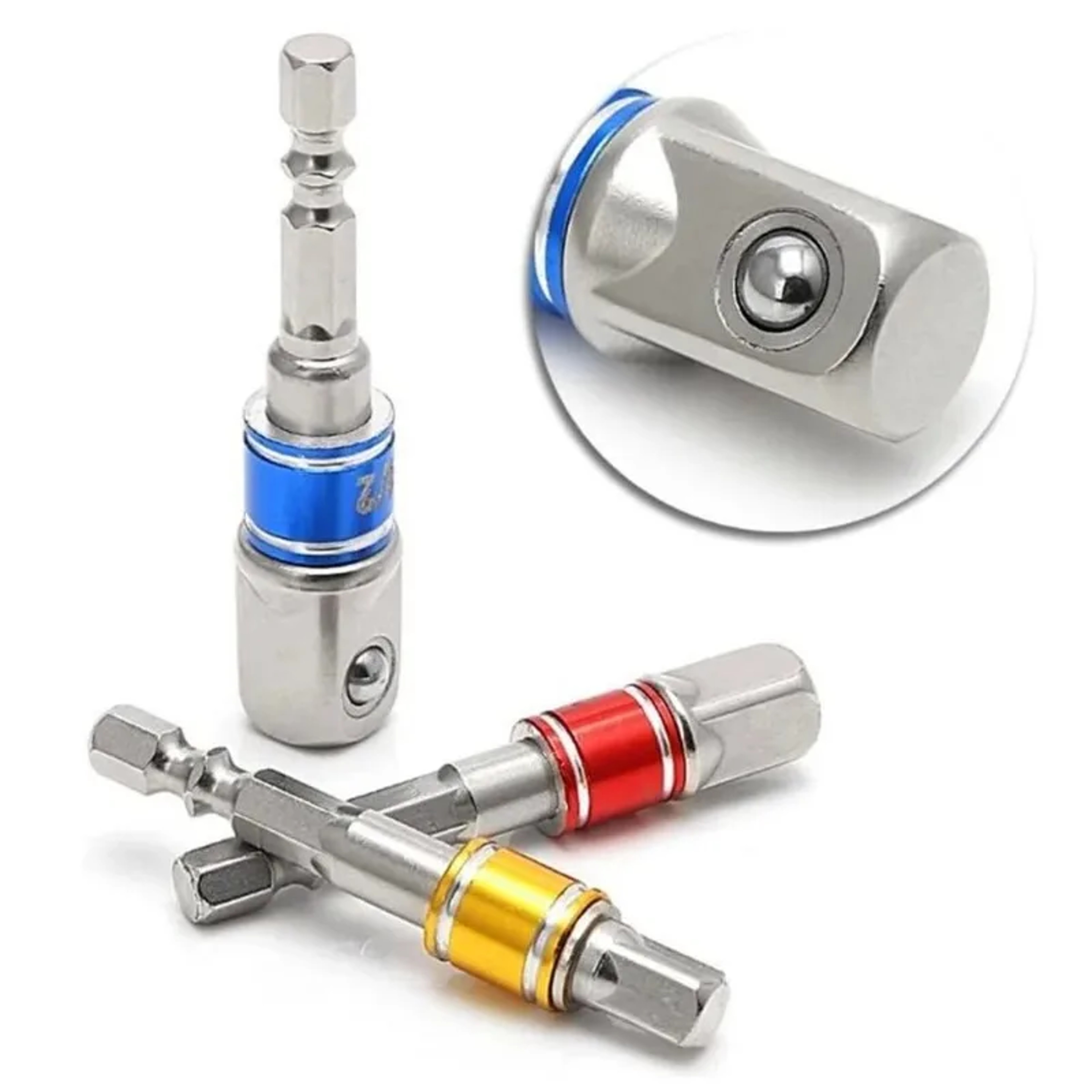 Impact Driver Socket Extension Adapter for Power Drill Hex to Square Wrench Converter – view 6