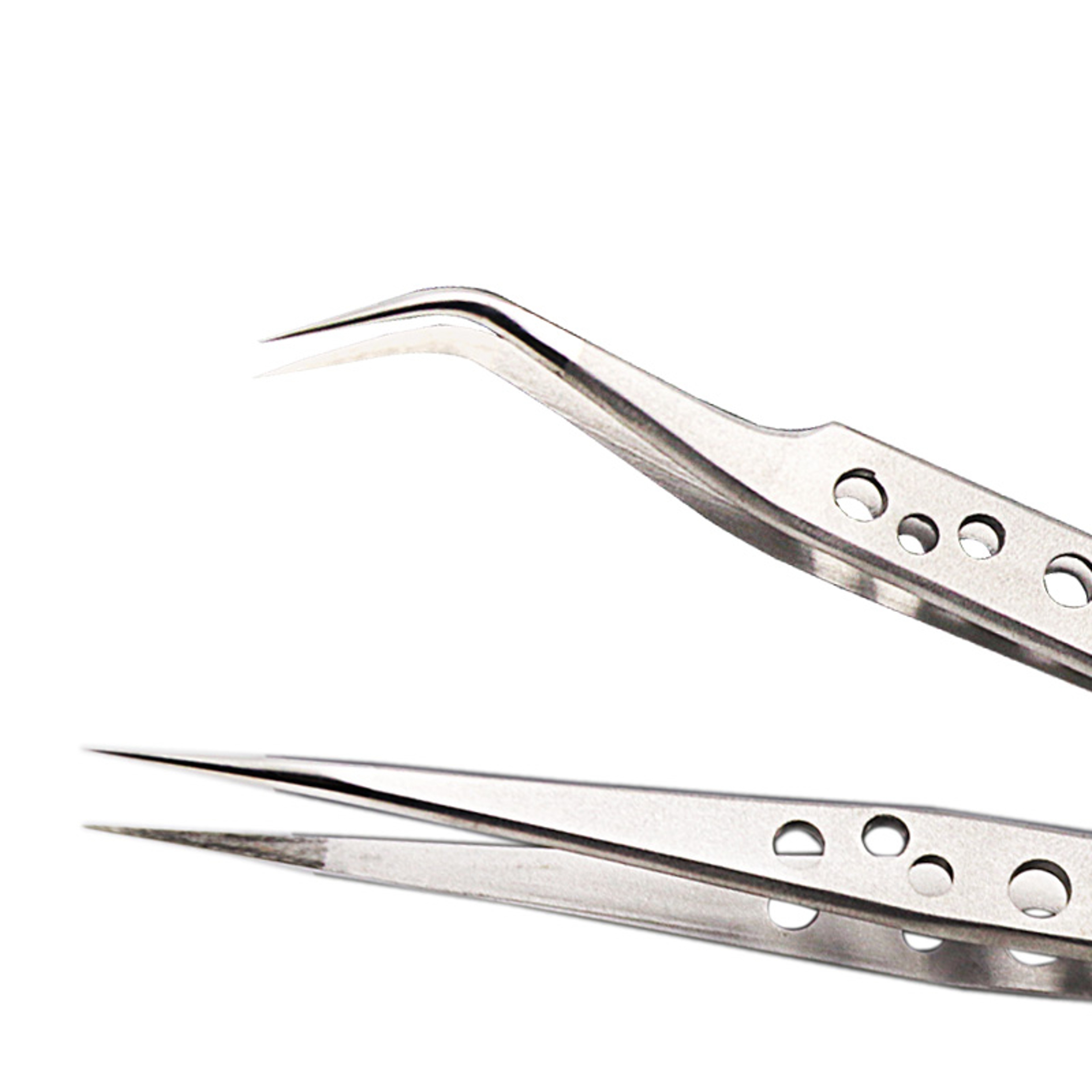 Precision AntiStatic Electronics Tweezers Curved  Straight Stainless Forceps For Repair 3