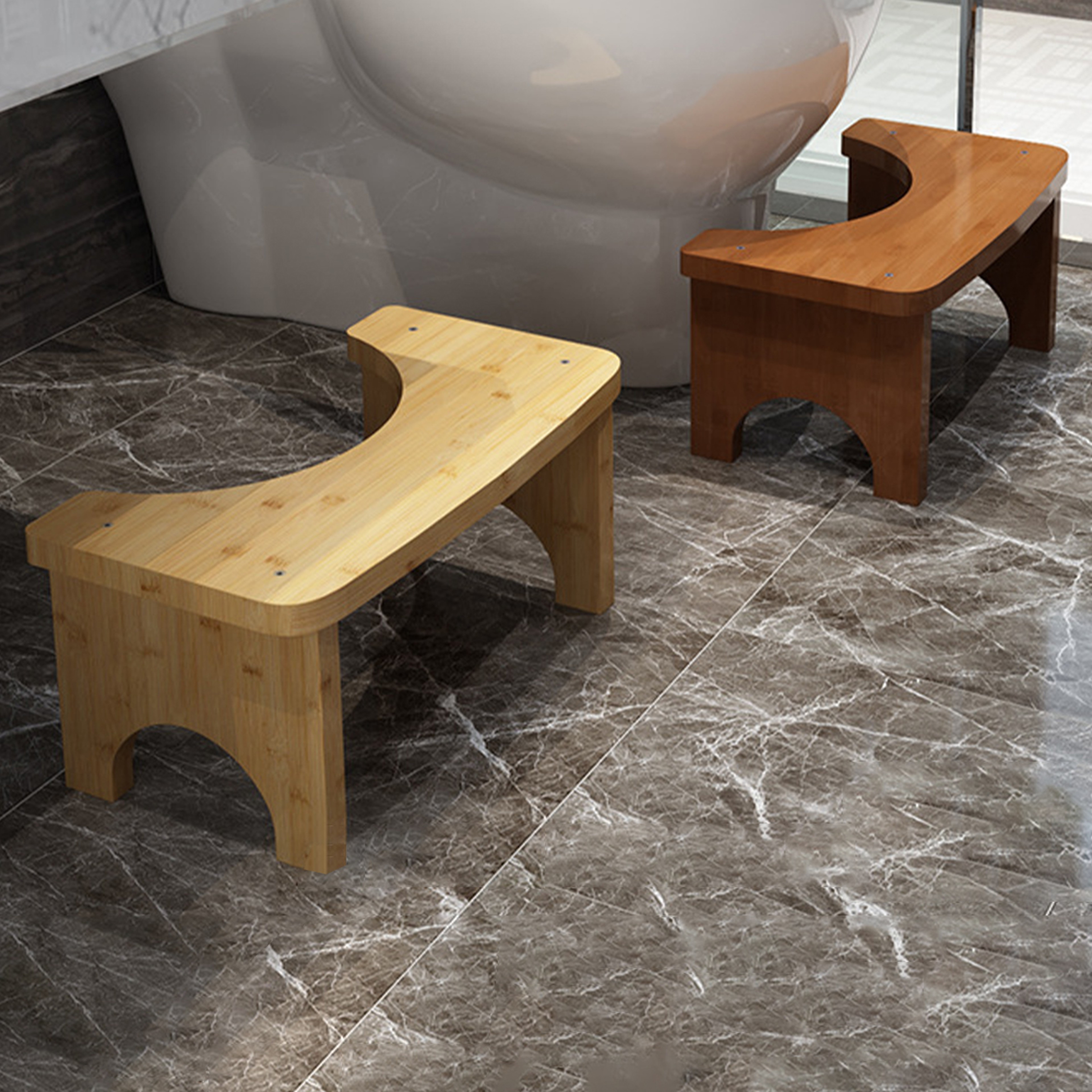 Portable Toilet Squat Stool For Adults Wide Stable Bathroom Potty Stool For Healthy Toilet Posture 2