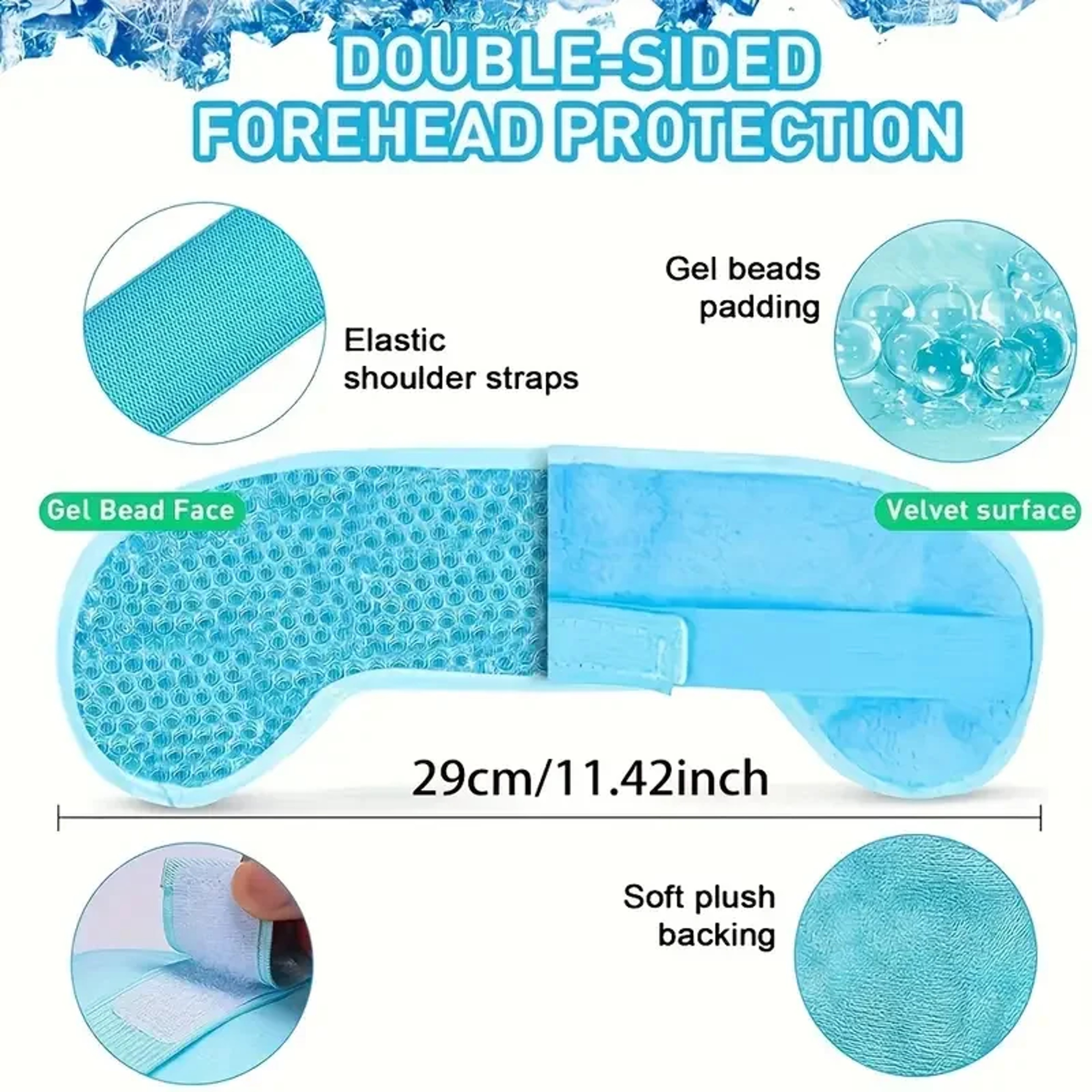 Migraine Gel Ice Pack Cold  Hot Compress For Headache Relief 4