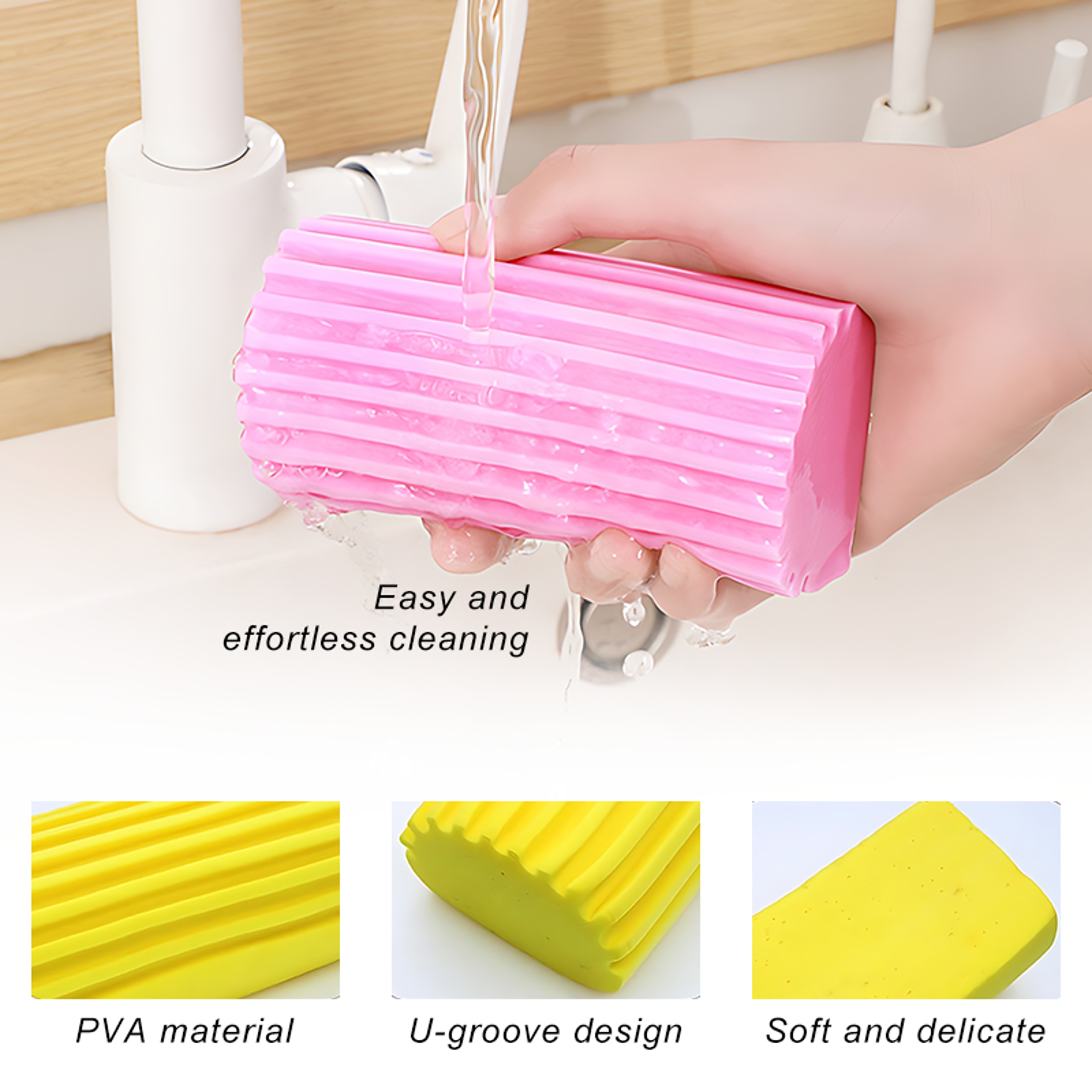 Magical Dust Cleaning Sponge For Blinds Glass And Windows Damp Duster For Baseboards Vents Railings 2