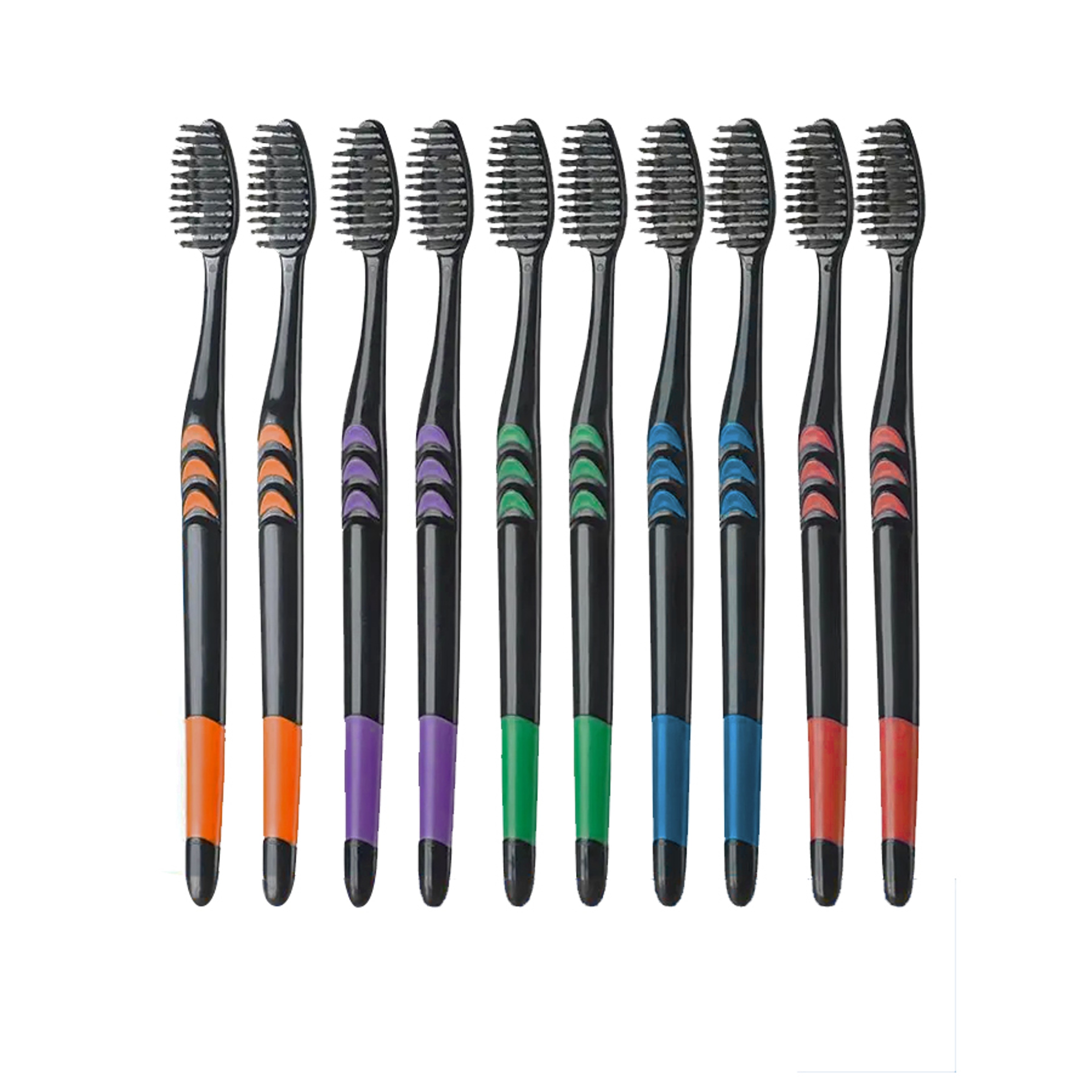Family Pack Bamboo Charcoal Toothbrushes Eco-Friendly Soft Bristles for Travel – view 6