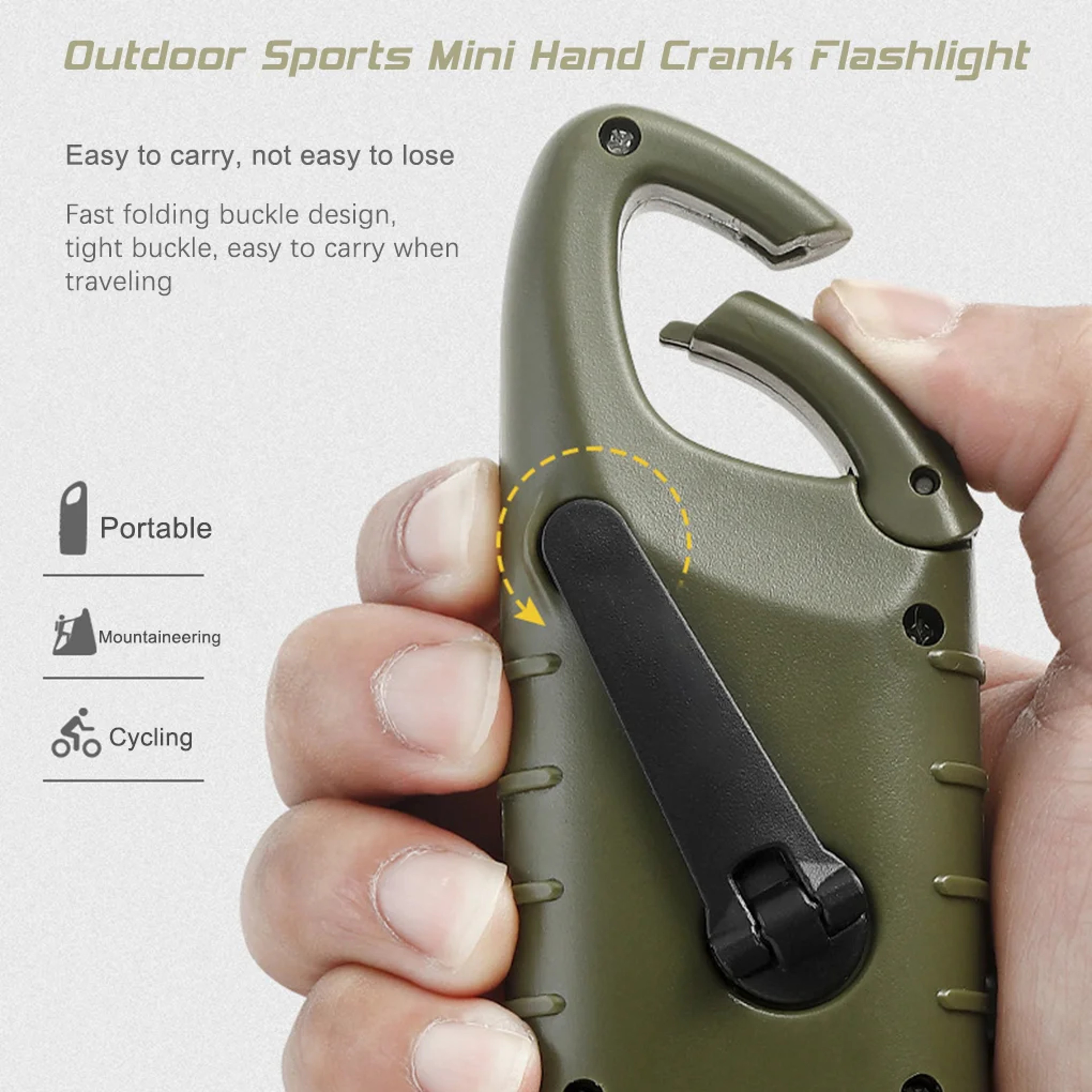 Portable LED Flashlight Tent Light Solar Power  Hand Crank Dynamo Emergency Lantern For Outdoor Cam 3
