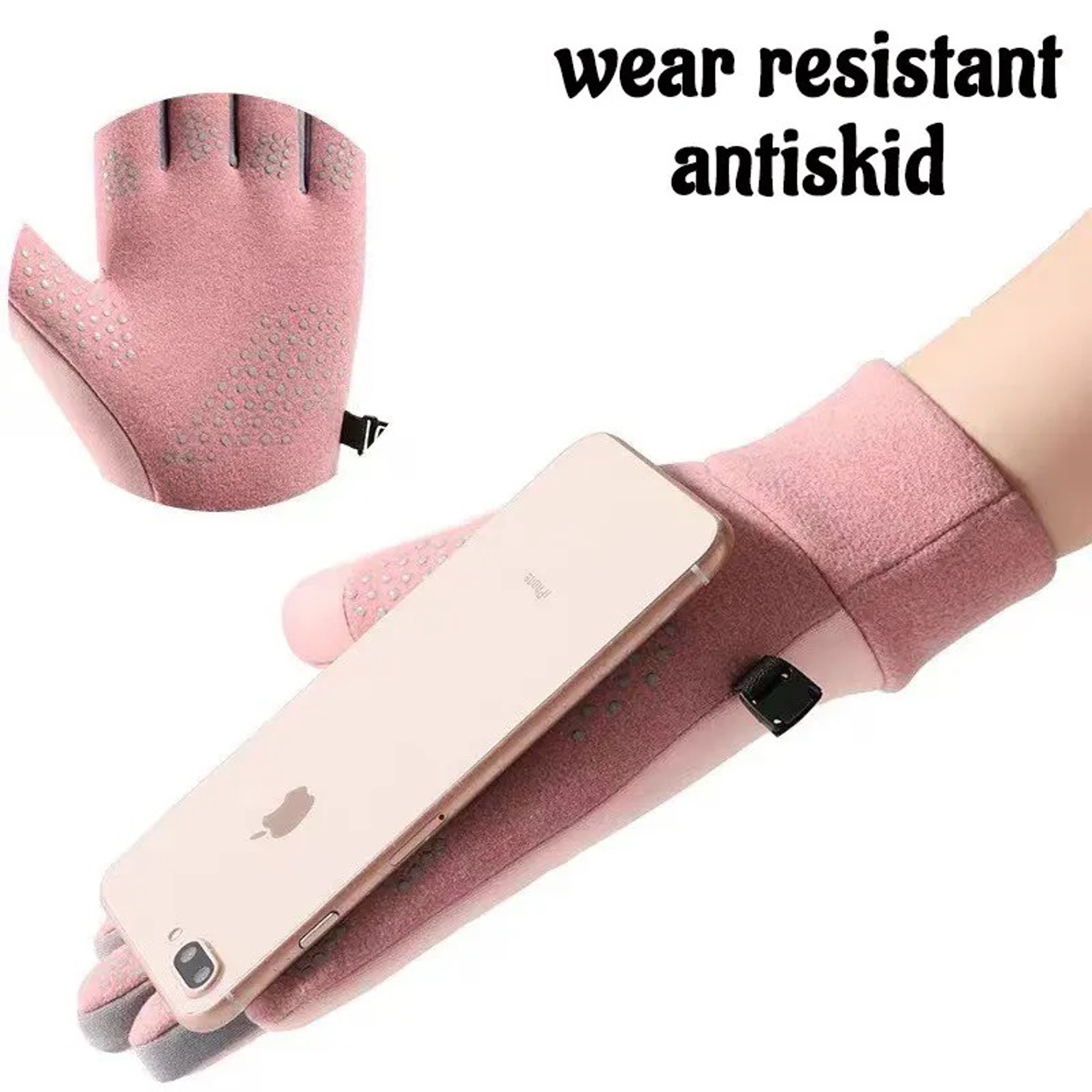 Winter Cycling Gloves For Women Waterproof Thermal Fleece Mittens For Outdoor Activities 2