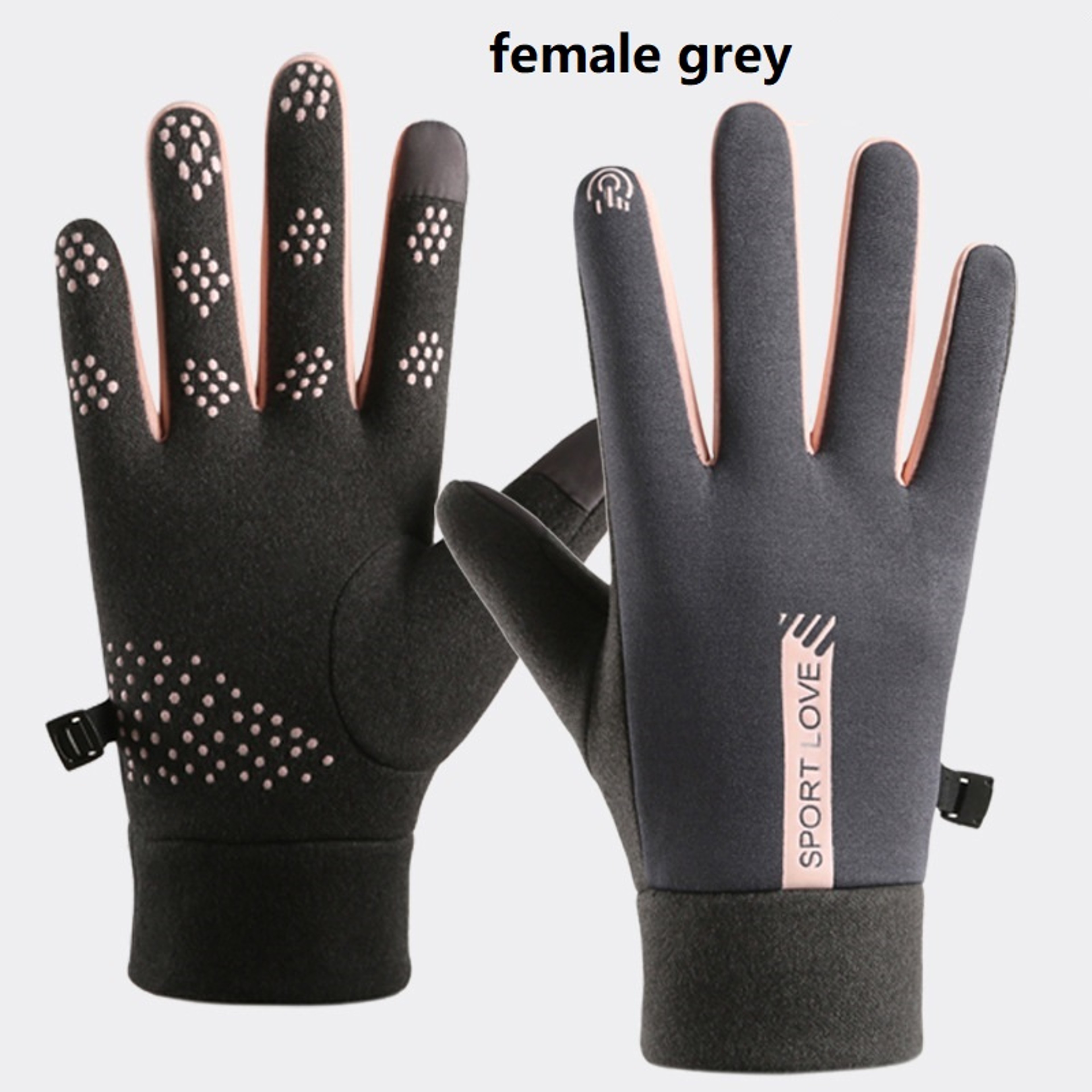 Winter Cycling Gloves For Women Waterproof Thermal Fleece Mittens For Outdoor Activities 8
