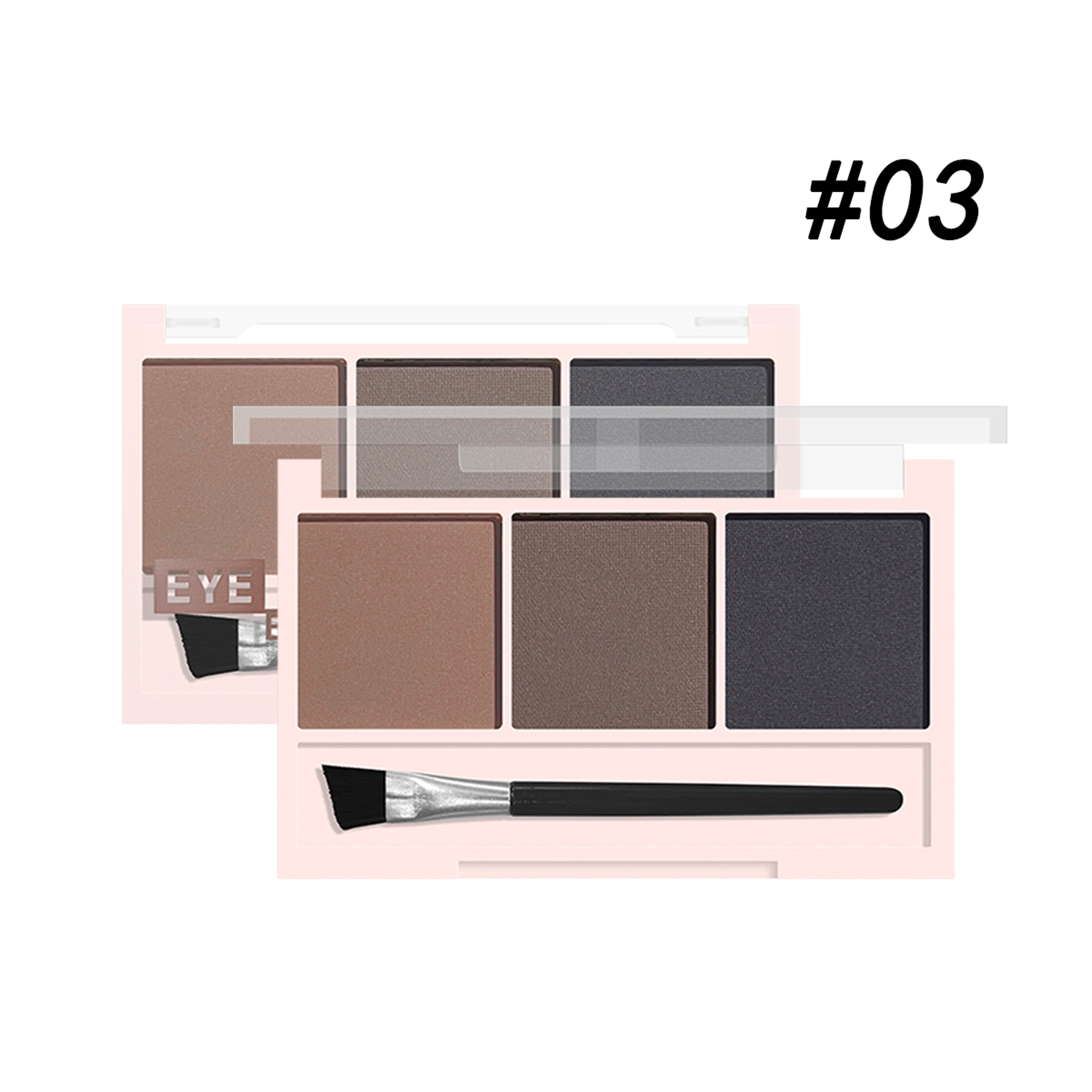 Brow Powder Set With Brush Longlasting Contour Makeup For Natural ThreeDimensional Brows 6