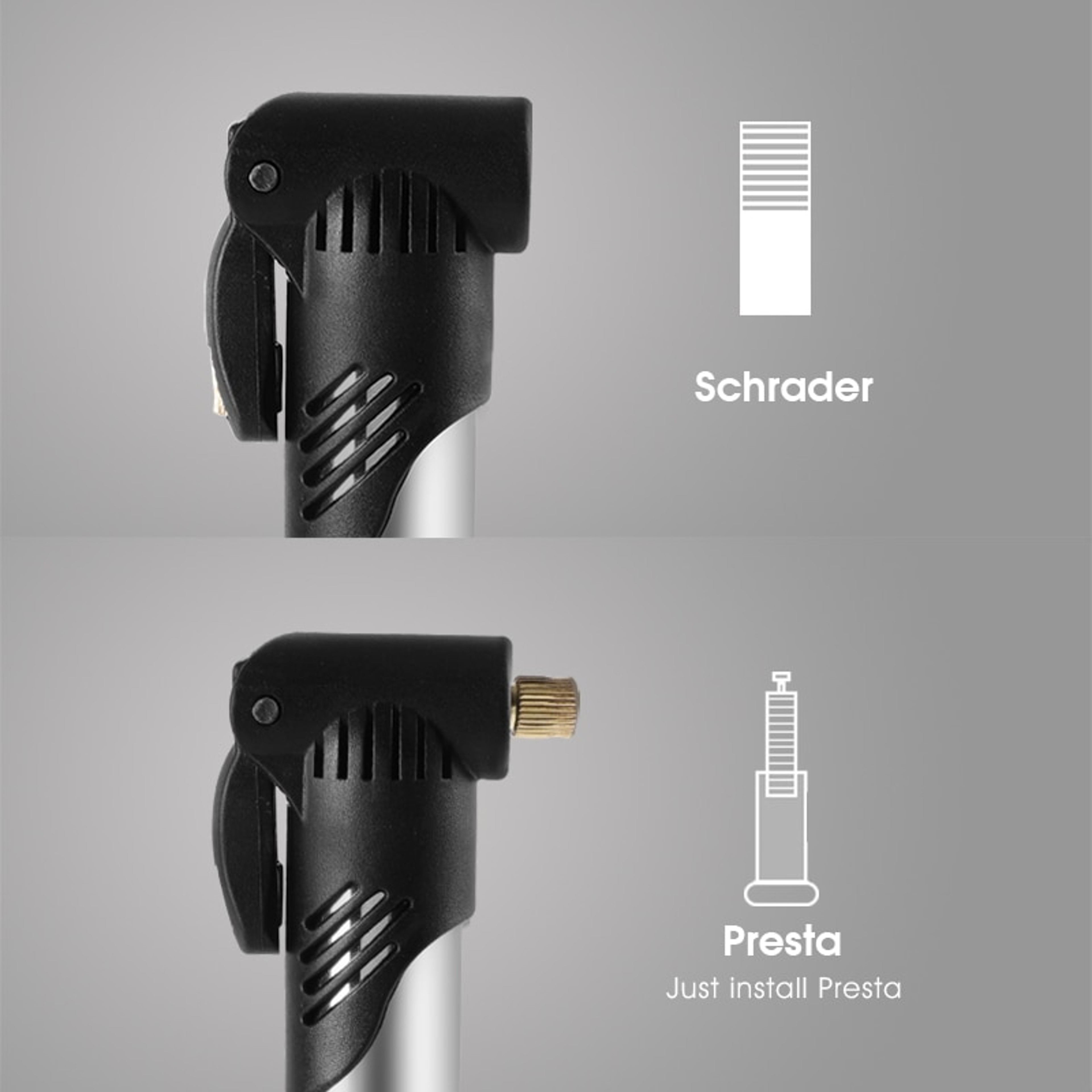 Portable Mini Bicycle Pump For Road  MTB Bikes Handheld Air Pump With Schrader  Presta Valve 6