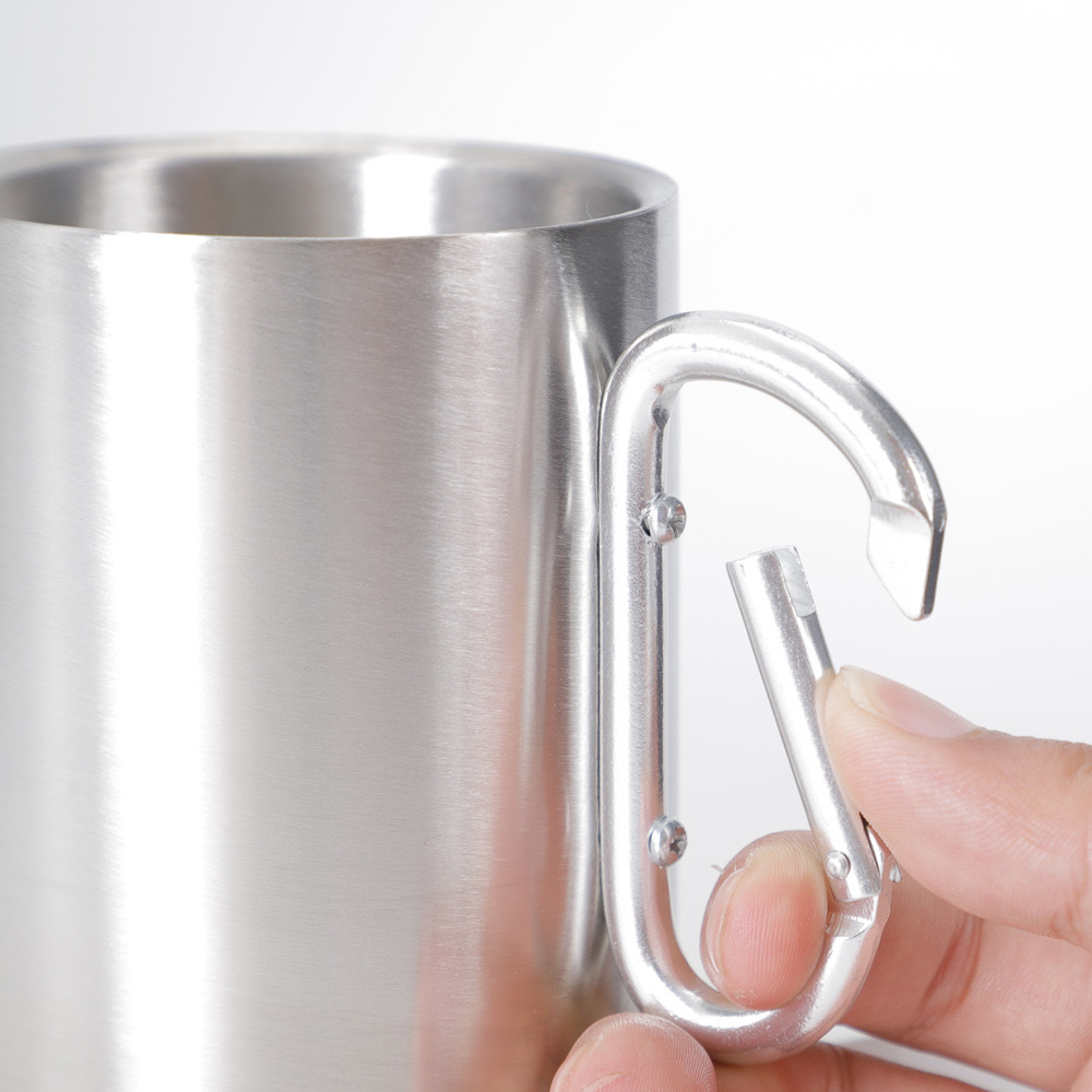 Portable Stainless Steel Travel Water Cup Outdoor Camping Button Design – view 5