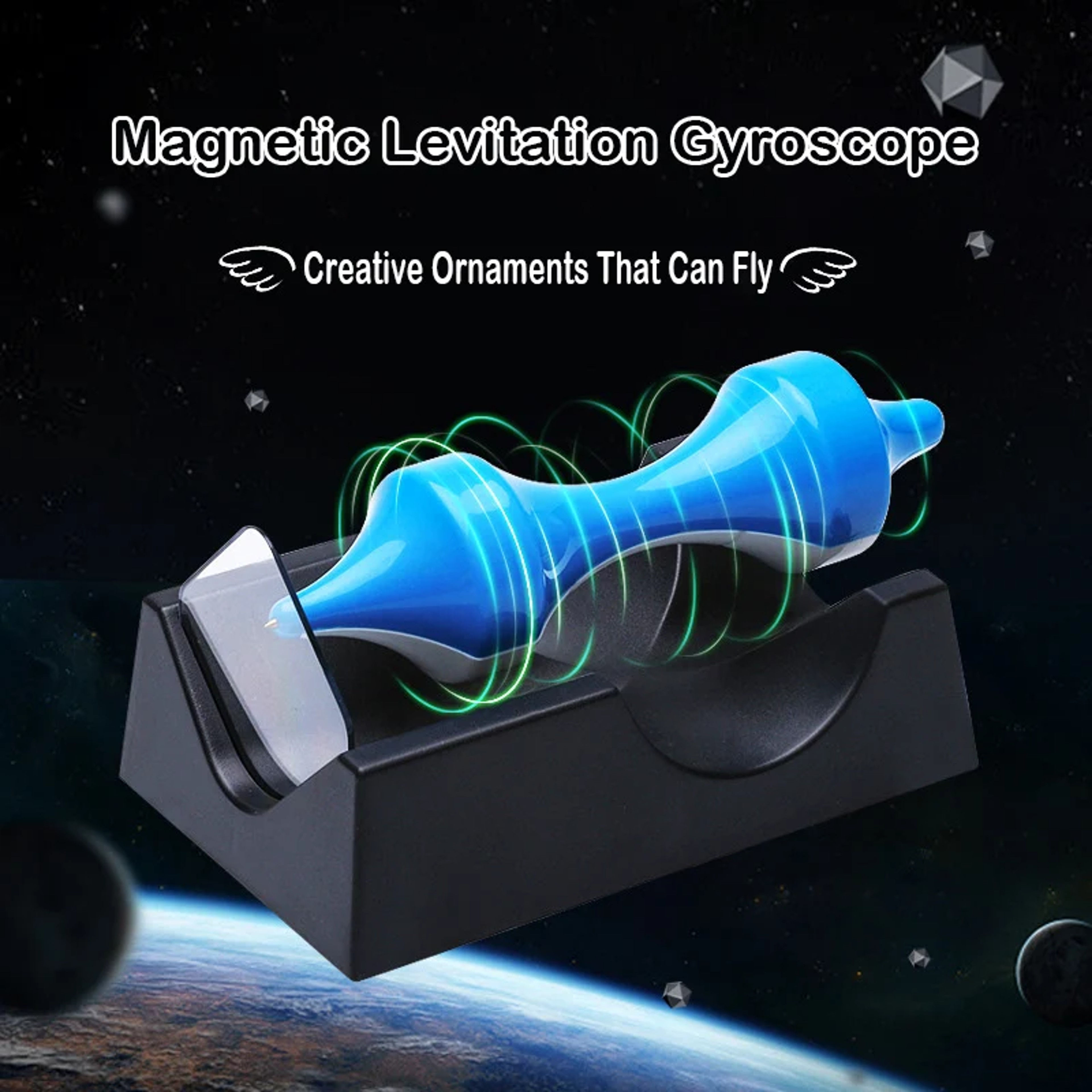 Magnetic Levitating Rotating Perpetual Motion Desk Toy BatteryFree Educational Science Decor 0