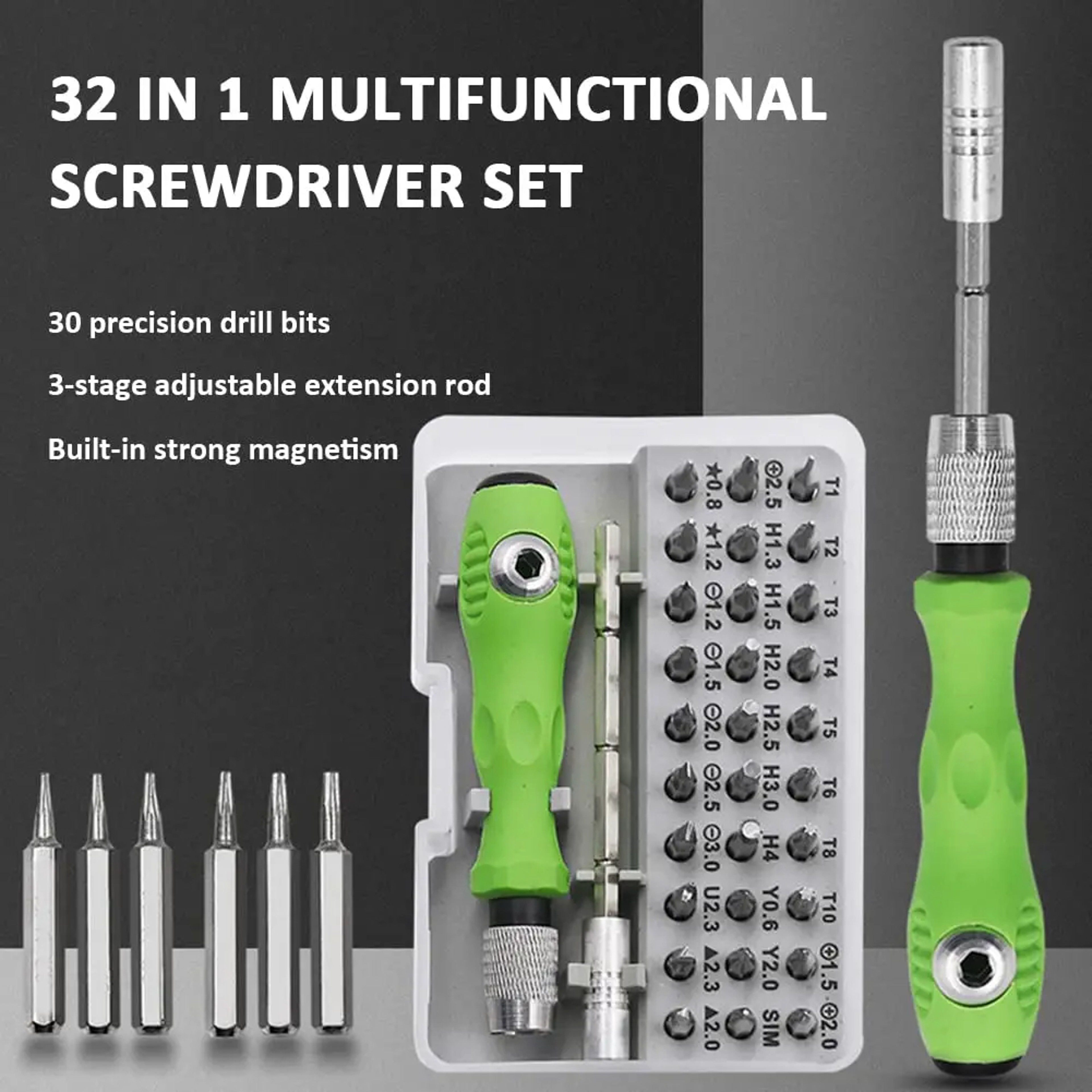 Multifunctional Screwdriver Set With Magnetic Bits Complete Repair Tool For Phones Watches And PCs 0