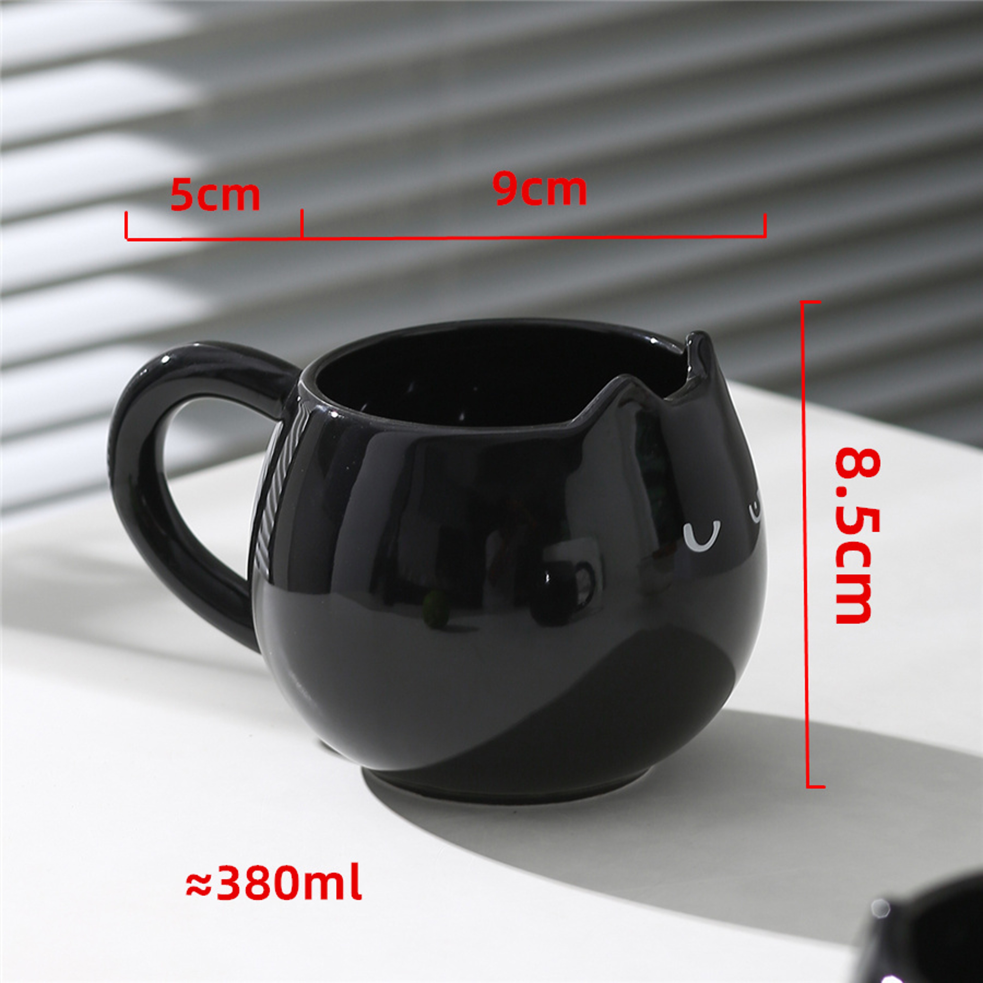 Cat Shaped Ceramic Mug Creative Coffee Cup for Cat Lovers – view 3