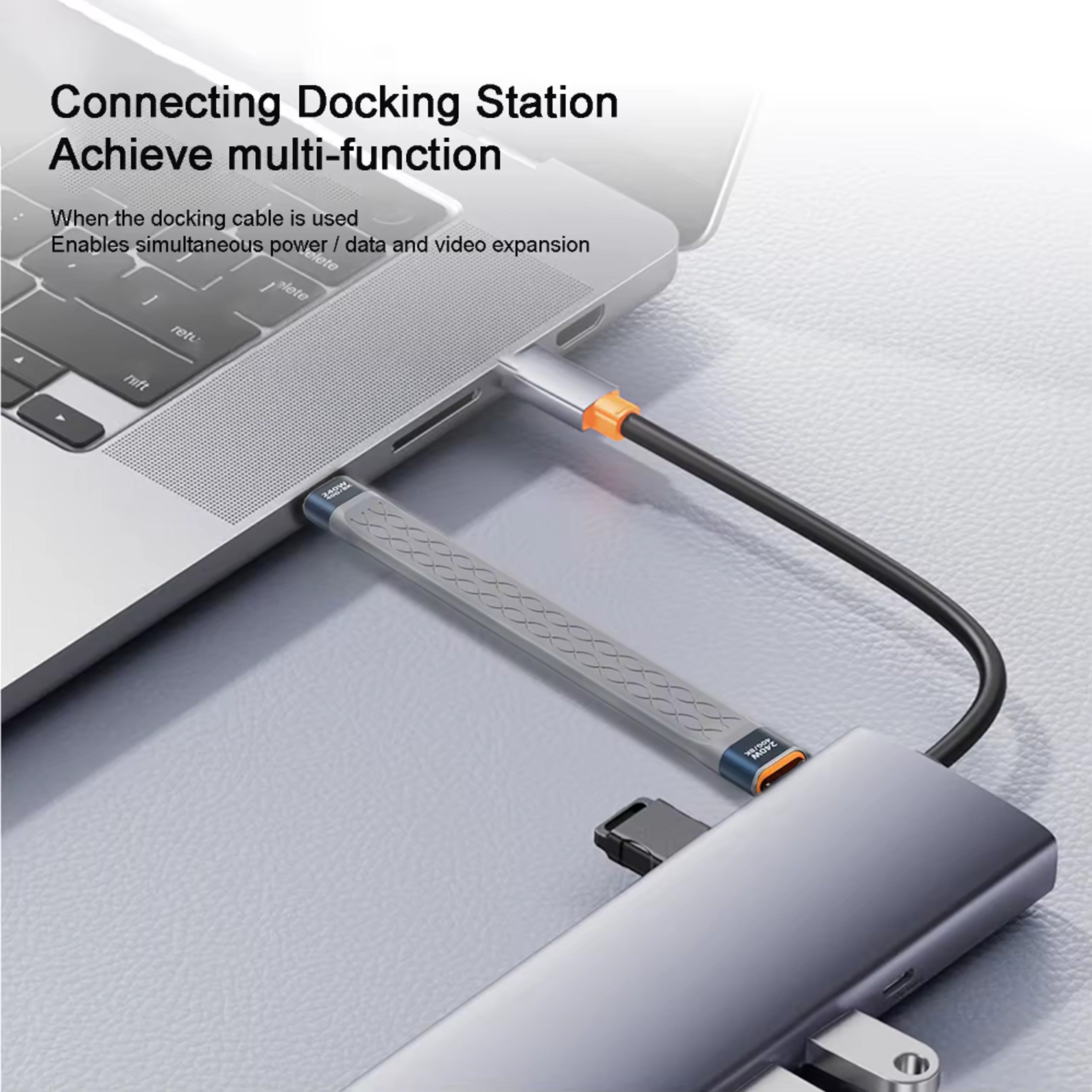 USB C To USB C Cable Fast Charging  Data Transfer Resolution Flat Extension Cord 3