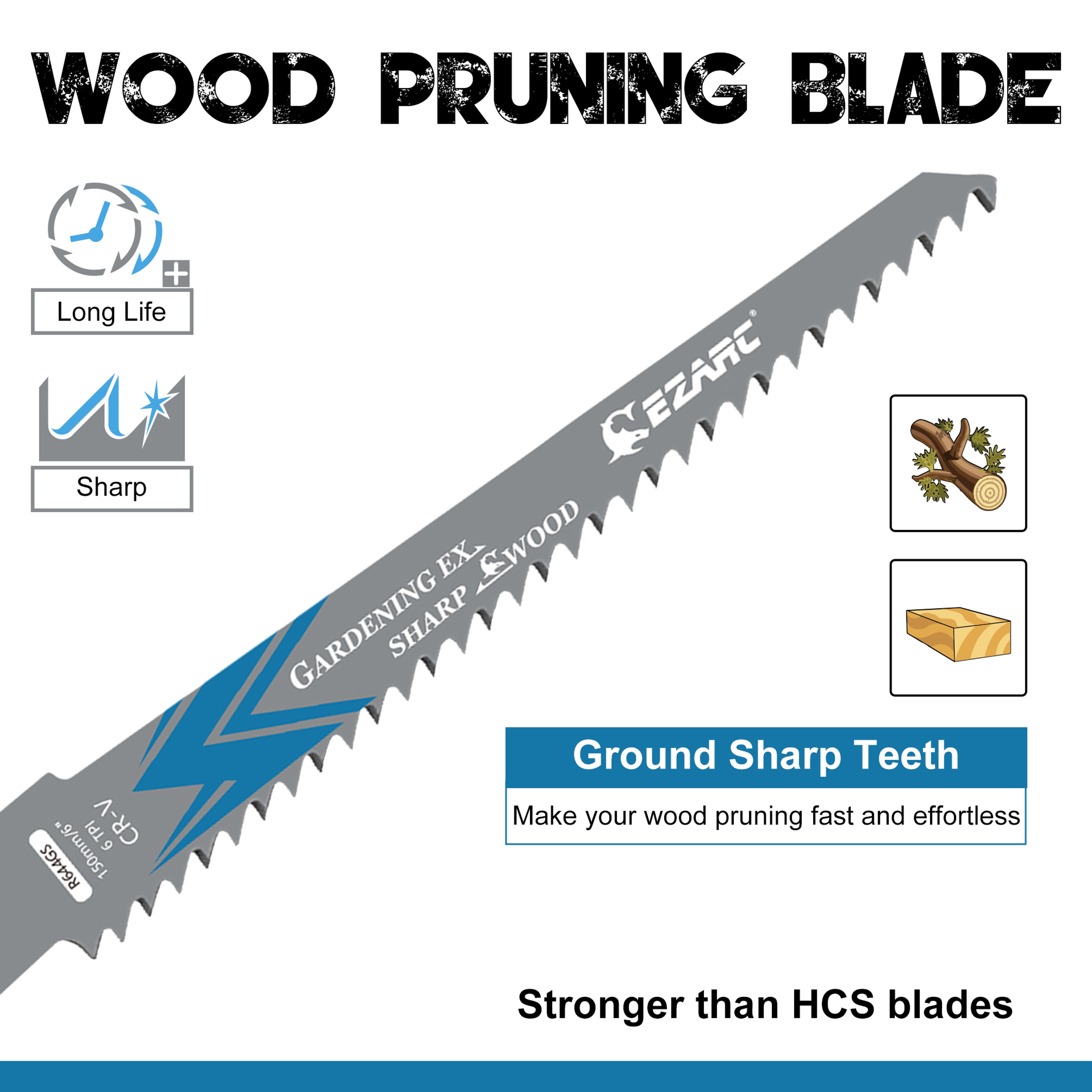 Wood Pruning Reciprocating Saw Blades Sharp Ground Teeth for Recip Saw Durable Sabre Saw Replacement Blades – view 2