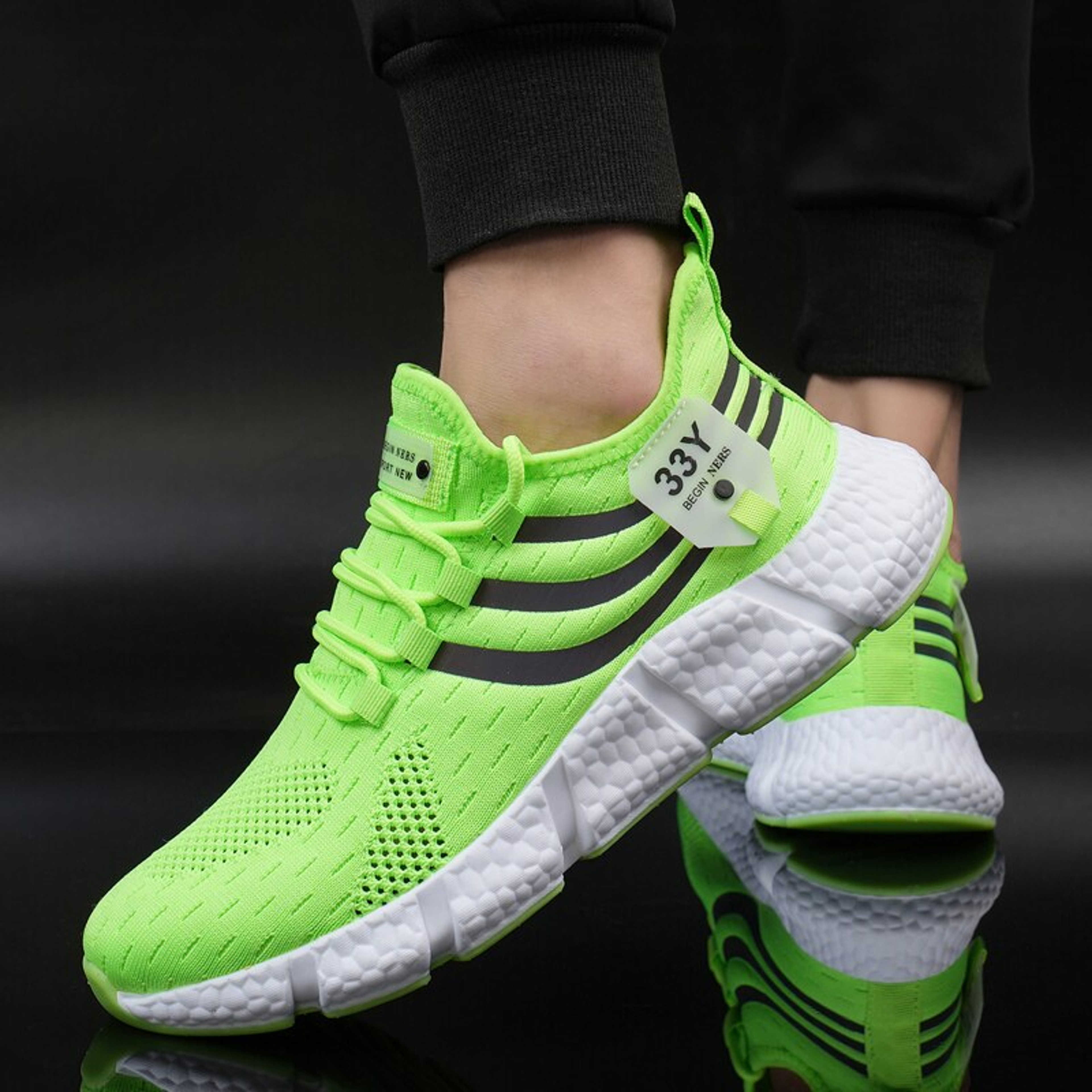 Mens Lightweight Breathable Running Sneakers for Outdoor Sports & Jogging – view 3