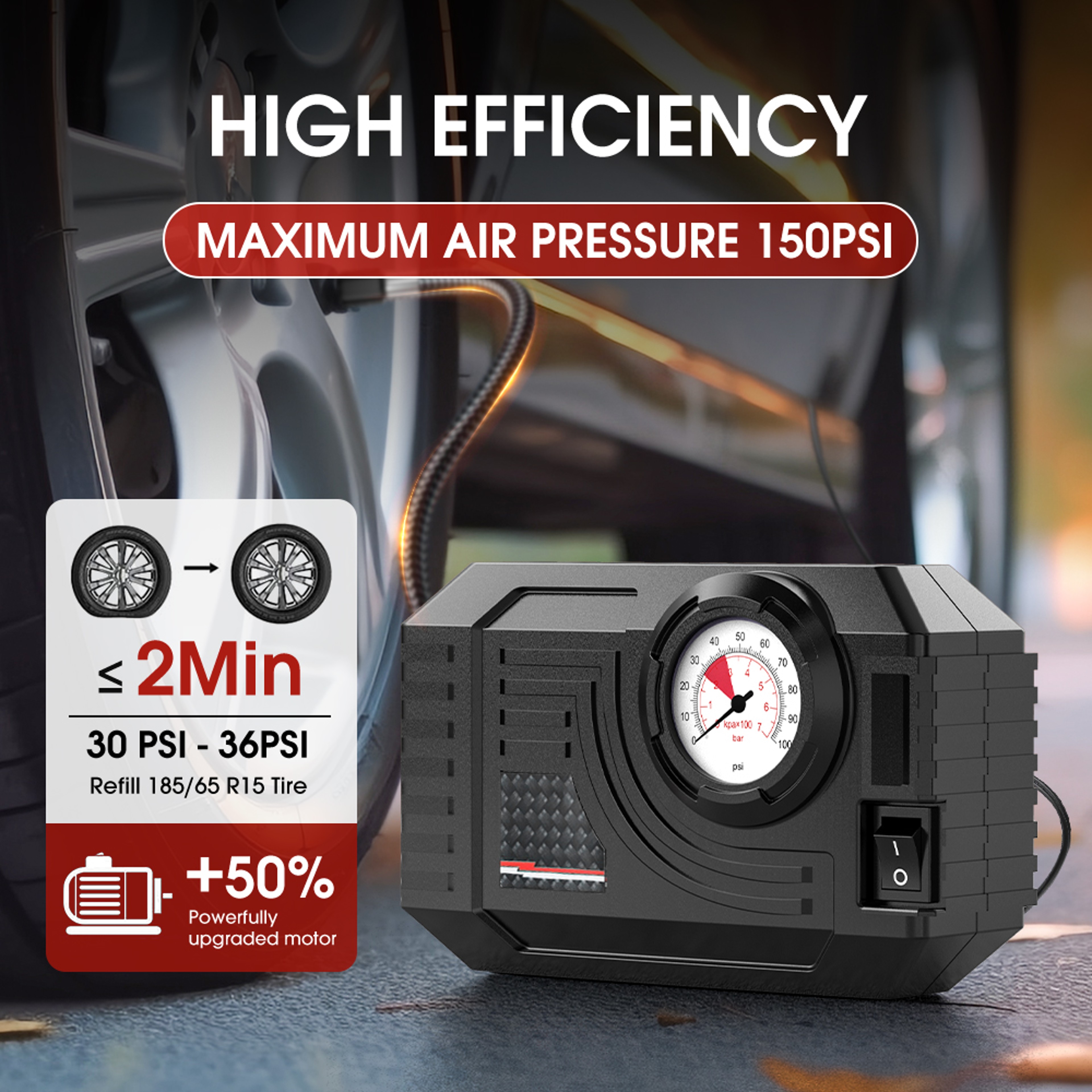 Mini Air Pump Tire Inflator Portable Electric Air Compressor For Car Motorcycle And Bicycle 1